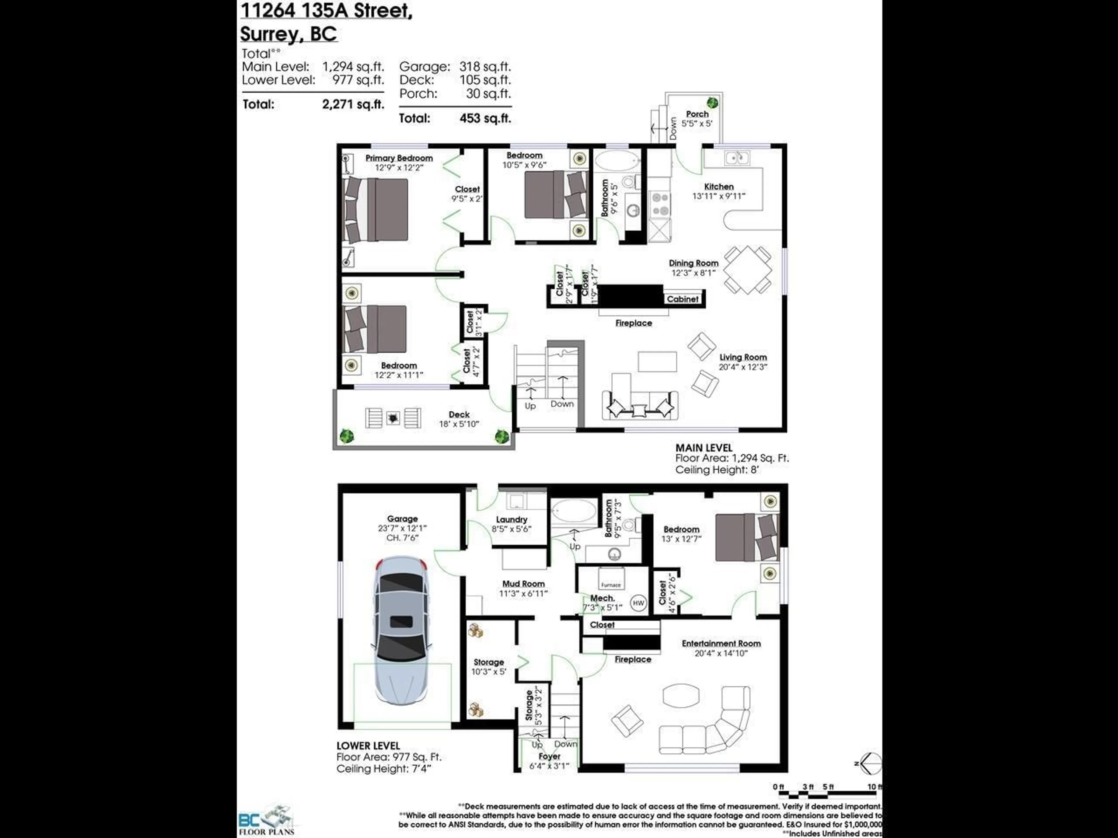 Floor plan for 11264 135A STREET, Surrey British Columbia V3R3A9