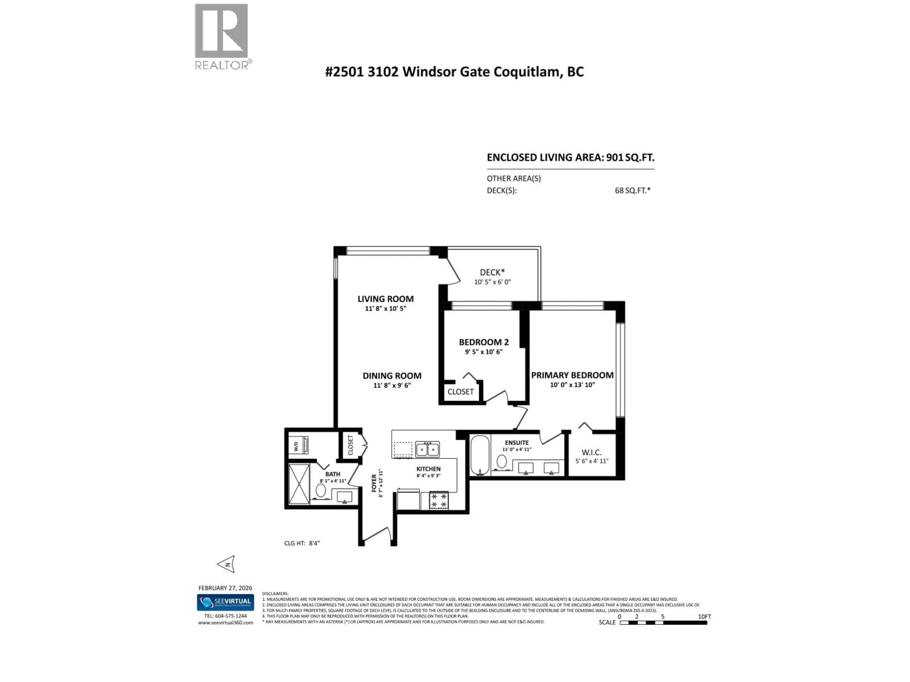 Floor plan for 2501 - 3102 WINDSOR GATE, Coquitlam British Columbia V3B0J3