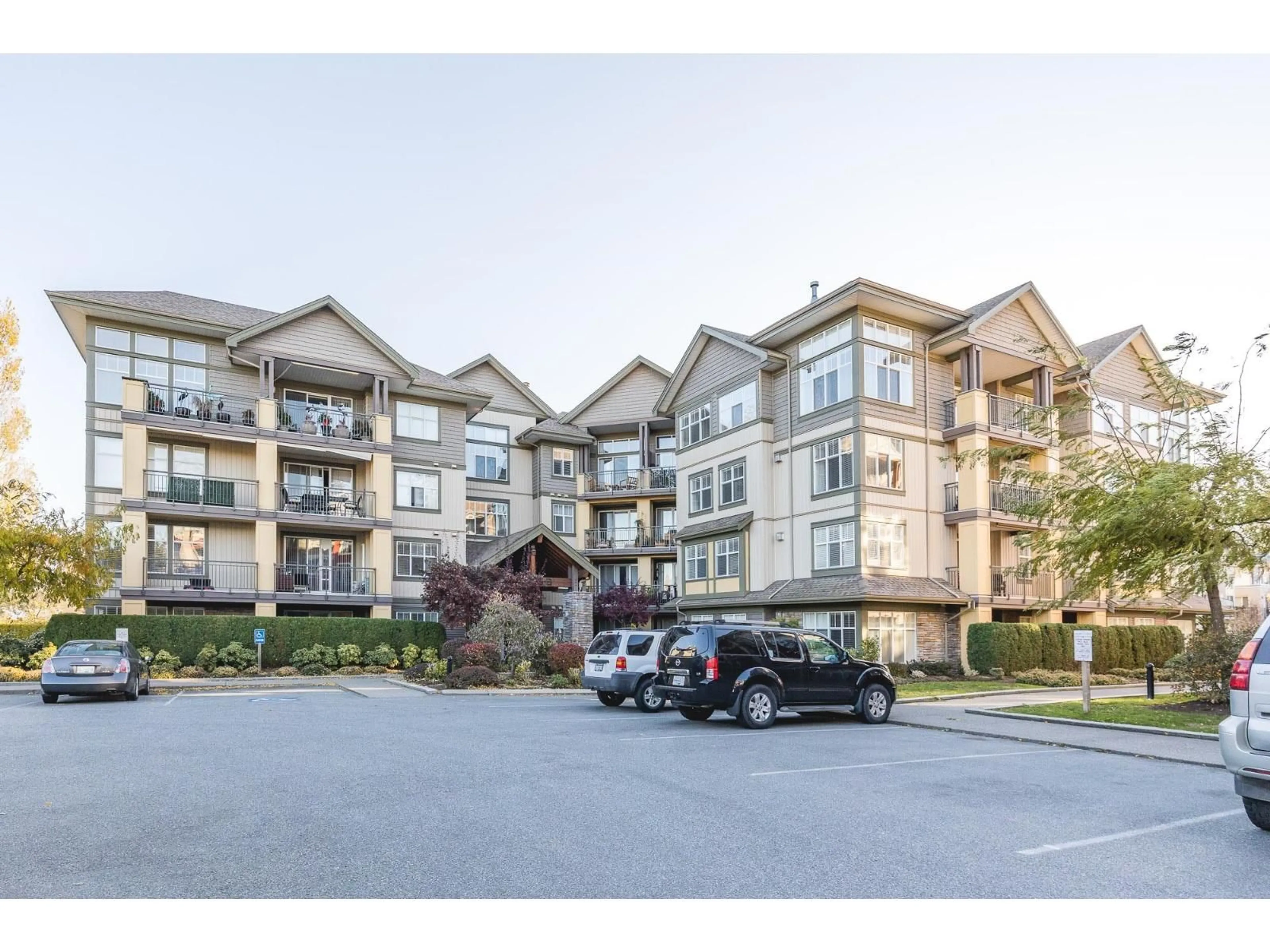 A pic from outside/outdoor area/front of a property/back of a property/a pic from drone, mountain view for 310B - 45595 TAMIHI WAY, Chilliwack British Columbia V2R0G3