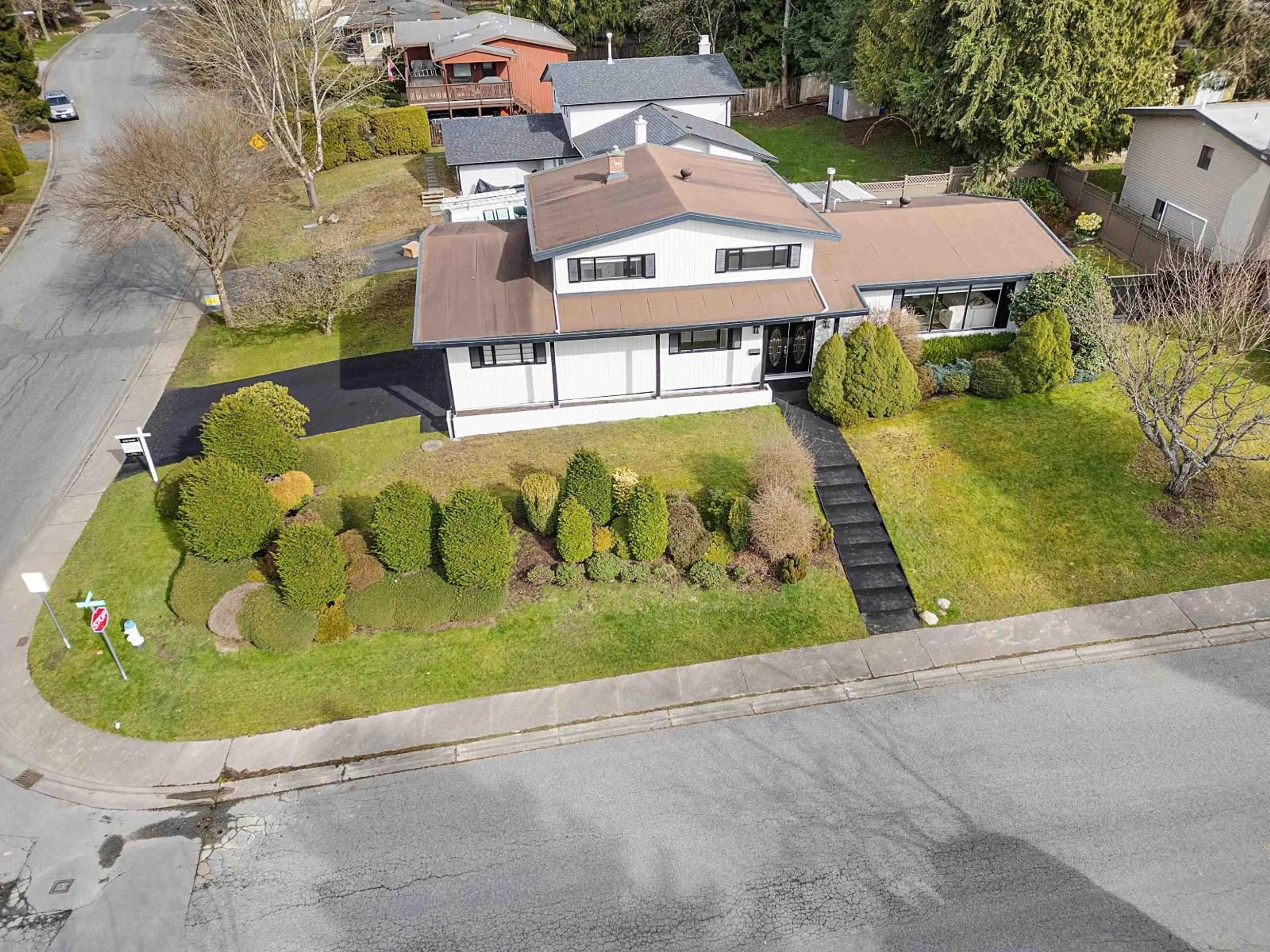 A pic from outside/outdoor area/front of a property/back of a property/a pic from drone, street for 6788 STONEY CRESCENT, Delta British Columbia V4E1L2