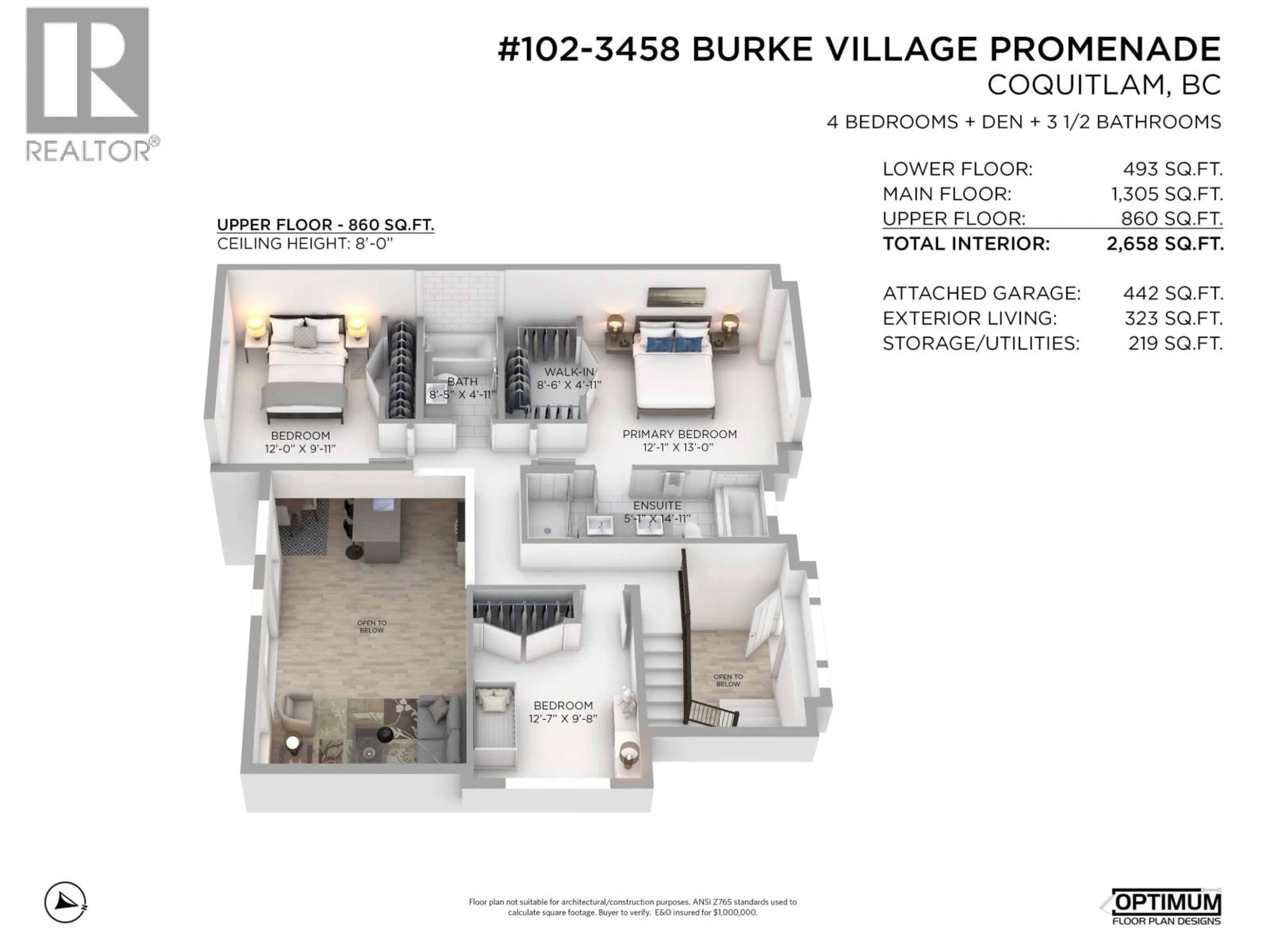 Floor plan for 102 - 3458 BURKE VILLAGE PROMENADE, Coquitlam British Columbia V3E0J1