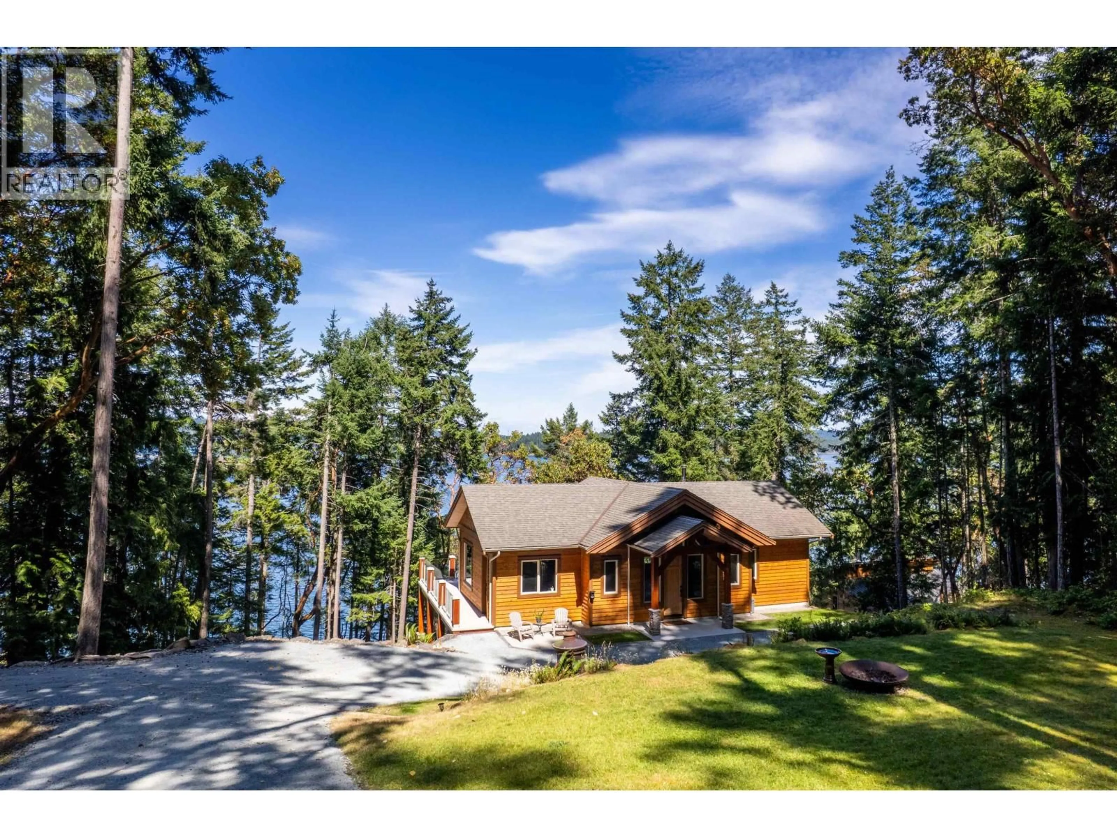 A pic from outside/outdoor area/front of a property/back of a property/a pic from drone, water/lake/river/ocean view for 144 SUNRISE POINT ROAD, Other Islands British Columbia V0R2Y0