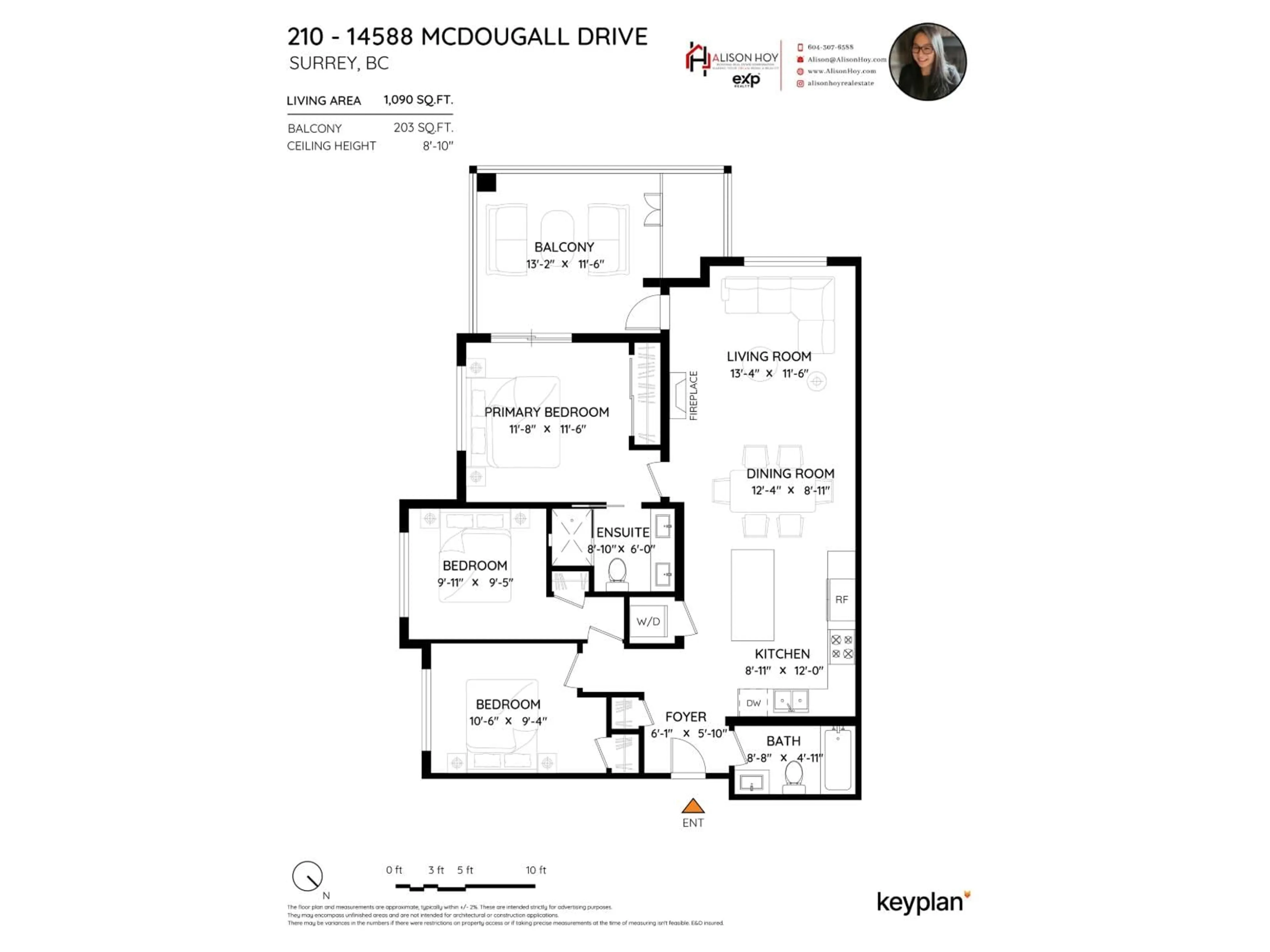 Floor plan for 210 - 14588 MCDOUGALL DRIVE, White Rock British Columbia V4P0H1