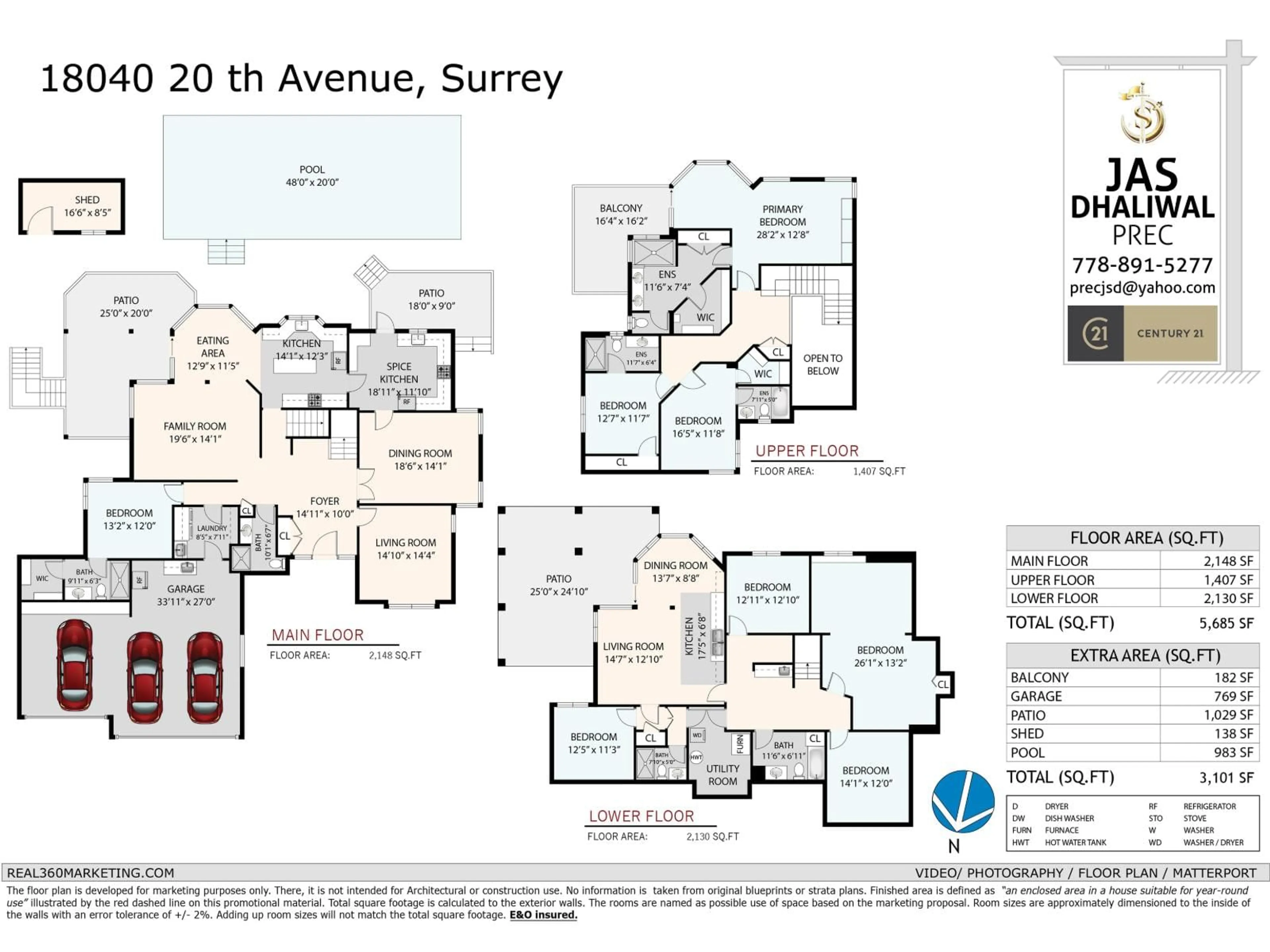 Floor plan for 18040 20 AVENUE, White Rock British Columbia V3S9V7