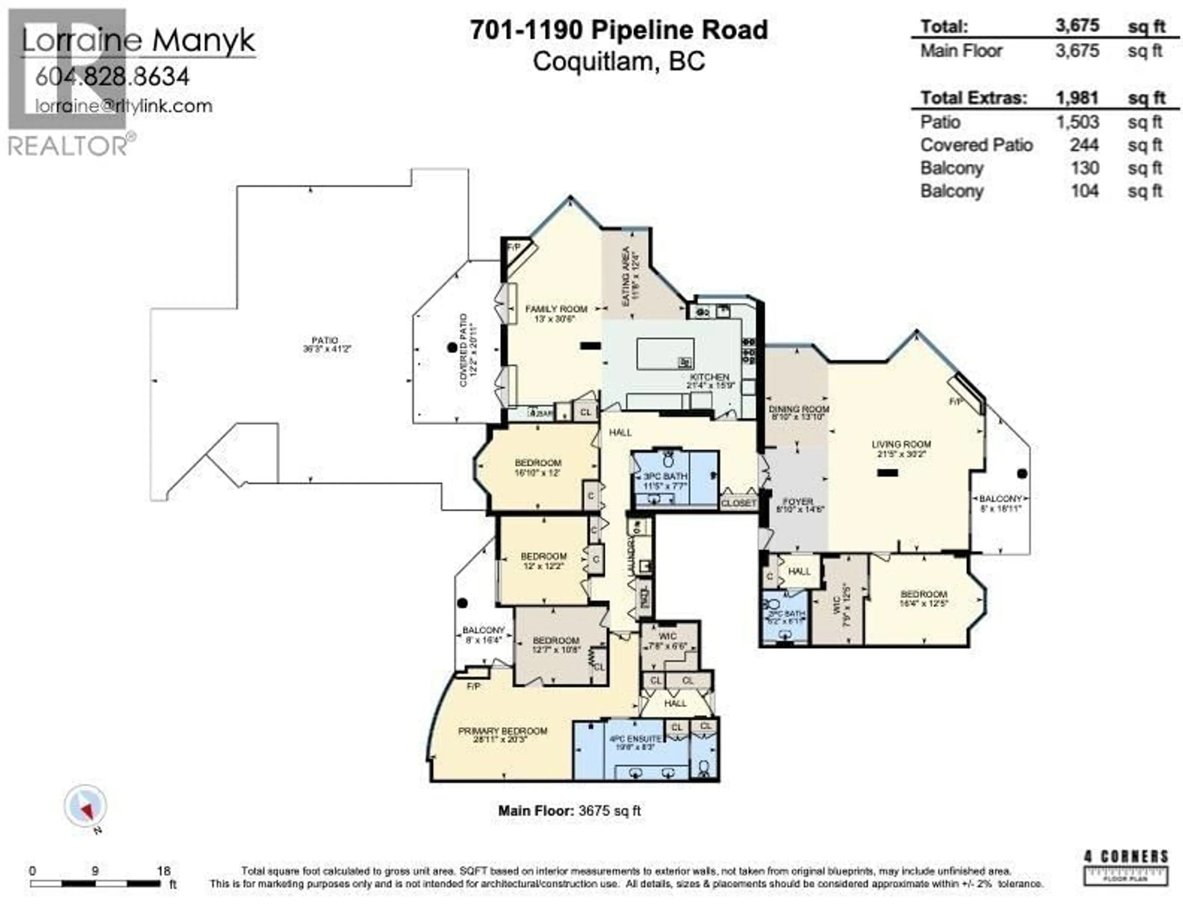 Floor plan for 701 - 1190 PIPELINE ROAD, Coquitlam British Columbia V3B7T9