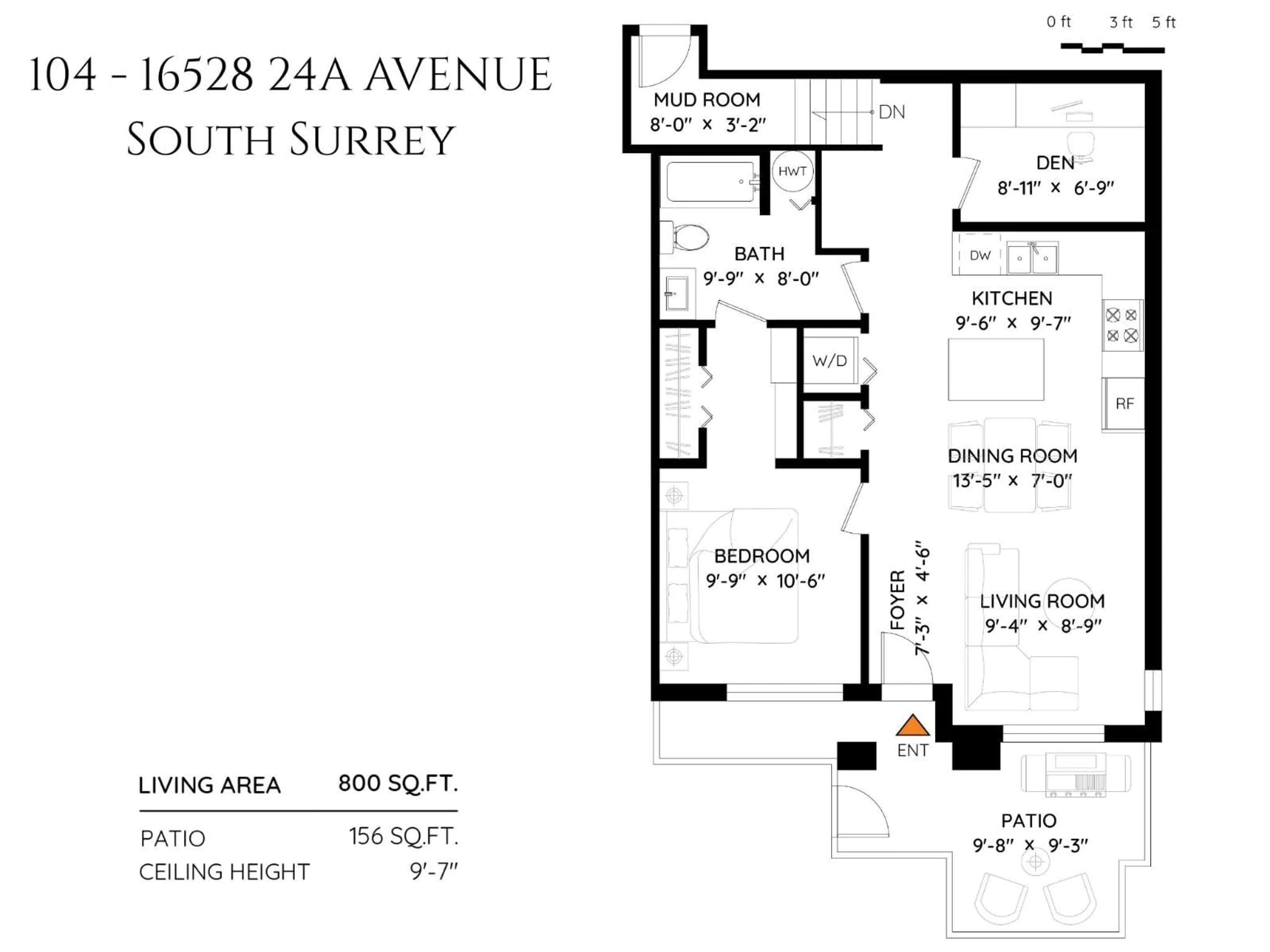 Floor plan for 104 - 16528 24A AVENUE, Surrey British Columbia V3Z0P4
