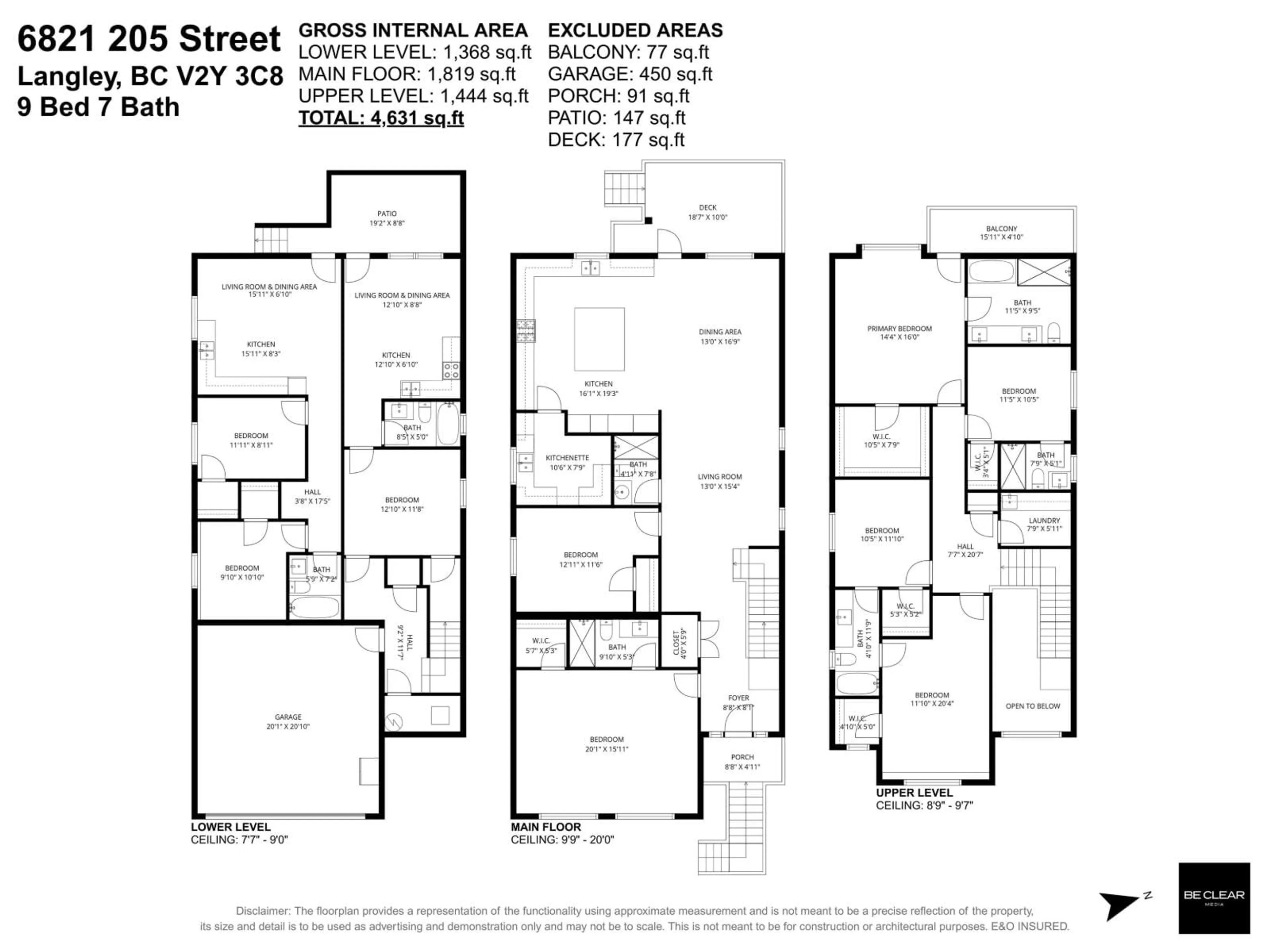 Floor plan for 6821 205 STREET, Langley British Columbia V2Y3C8