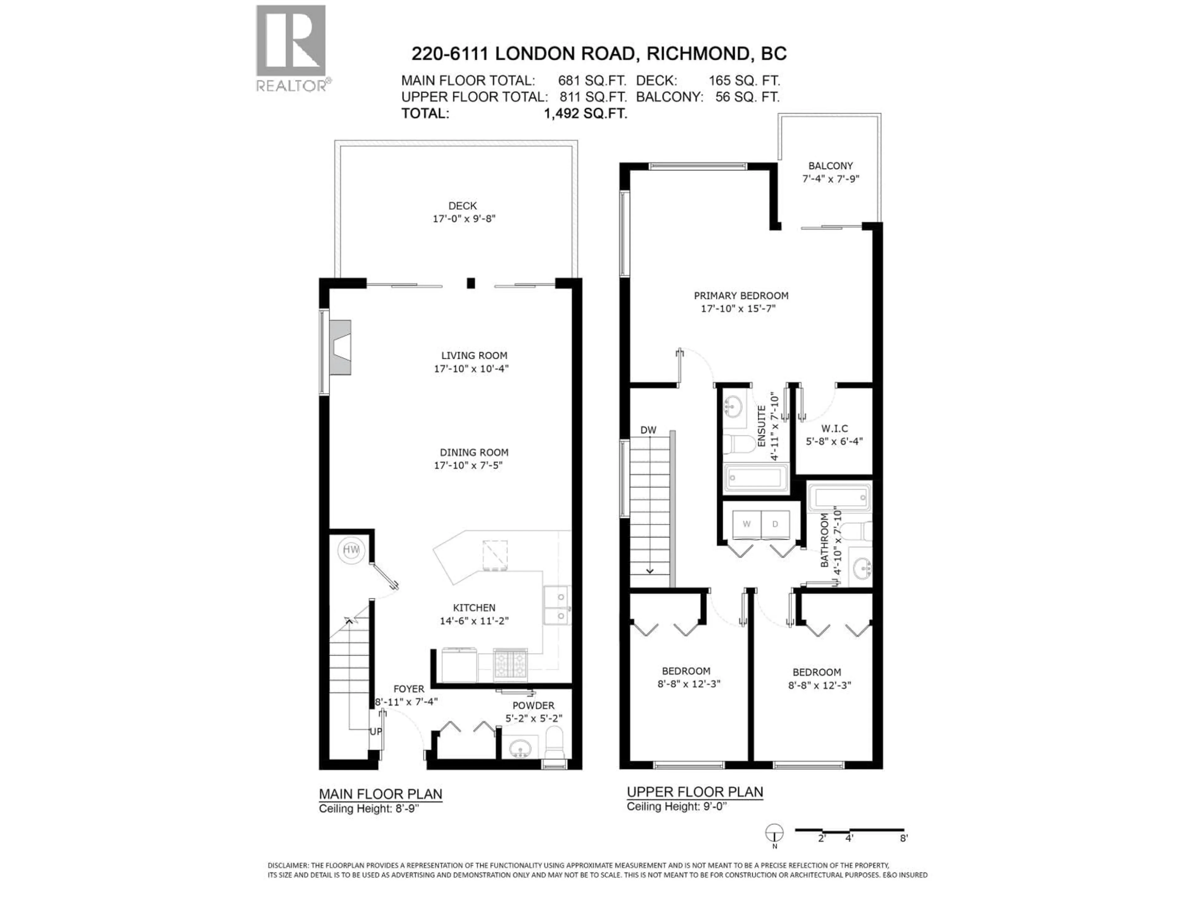Floor plan for 220 - 6111 LONDON ROAD, Richmond British Columbia V7E3S3