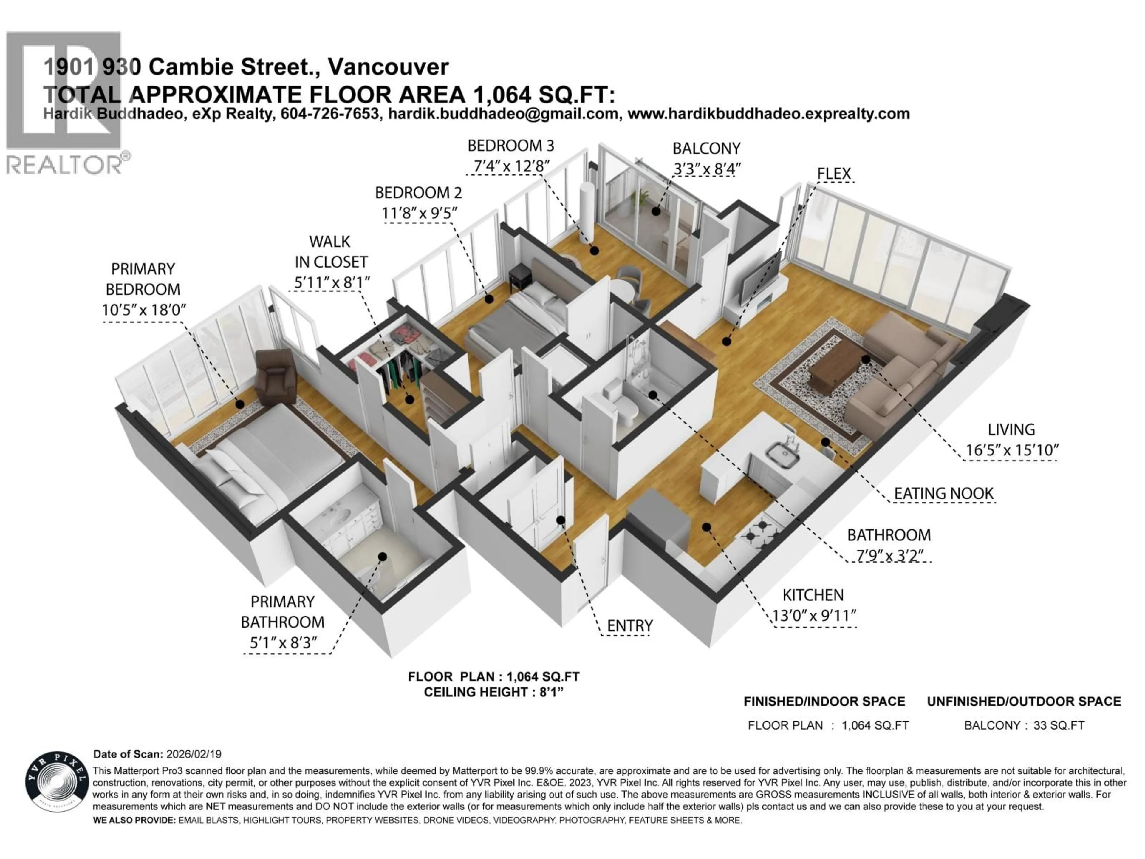 Floor plan for 1901 - 930 CAMBIE STREET, Vancouver British Columbia V6B5X6