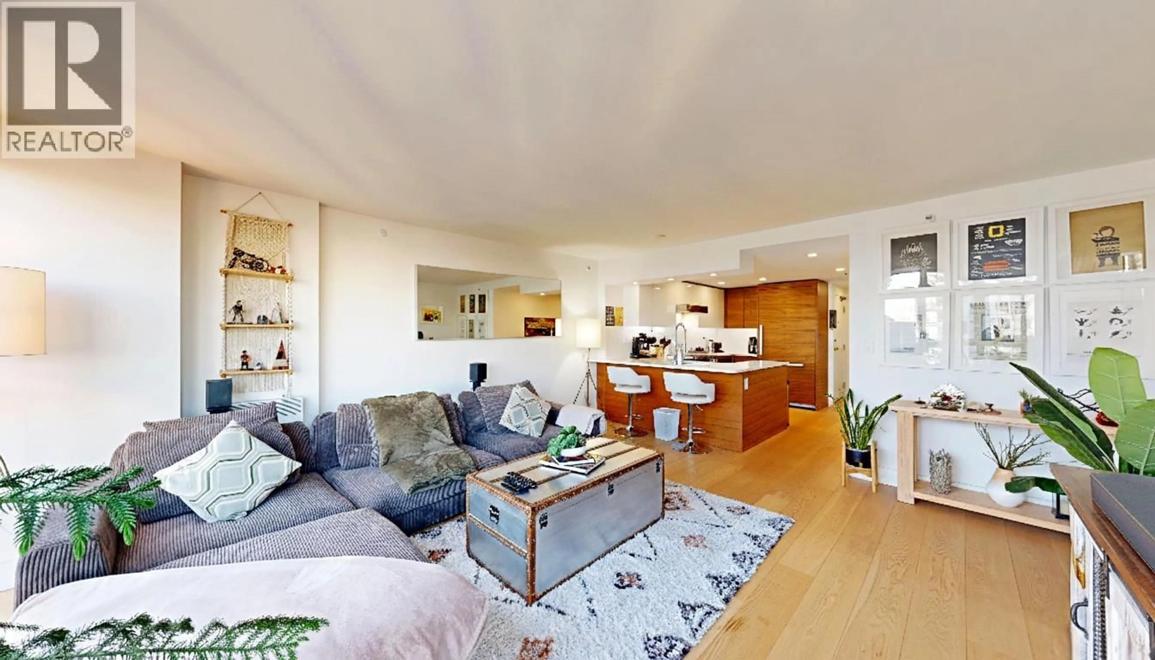 Living room with furniture, wood/laminate floor for 1901 - 930 CAMBIE STREET, Vancouver British Columbia V6B5X6