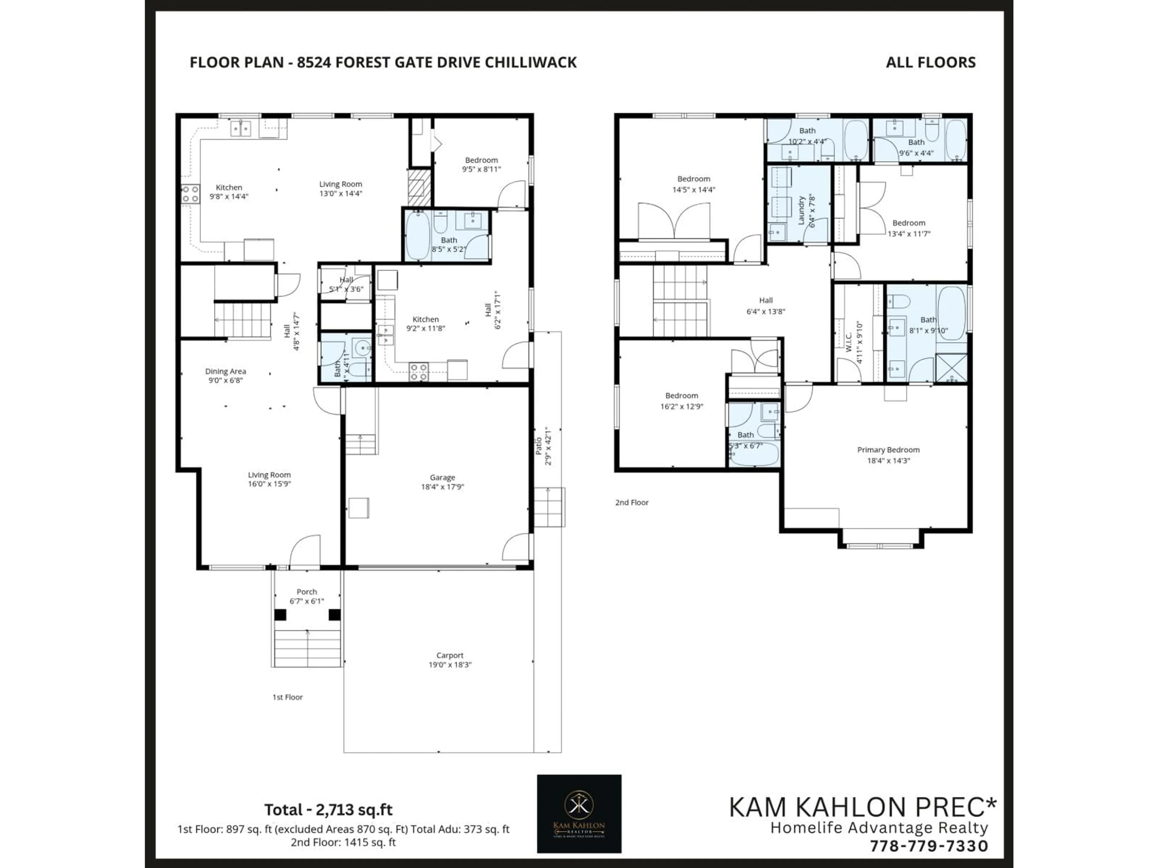 Floor plan for 8524 FOREST GATE DRIVE, Chilliwack British Columbia V4Z0C7