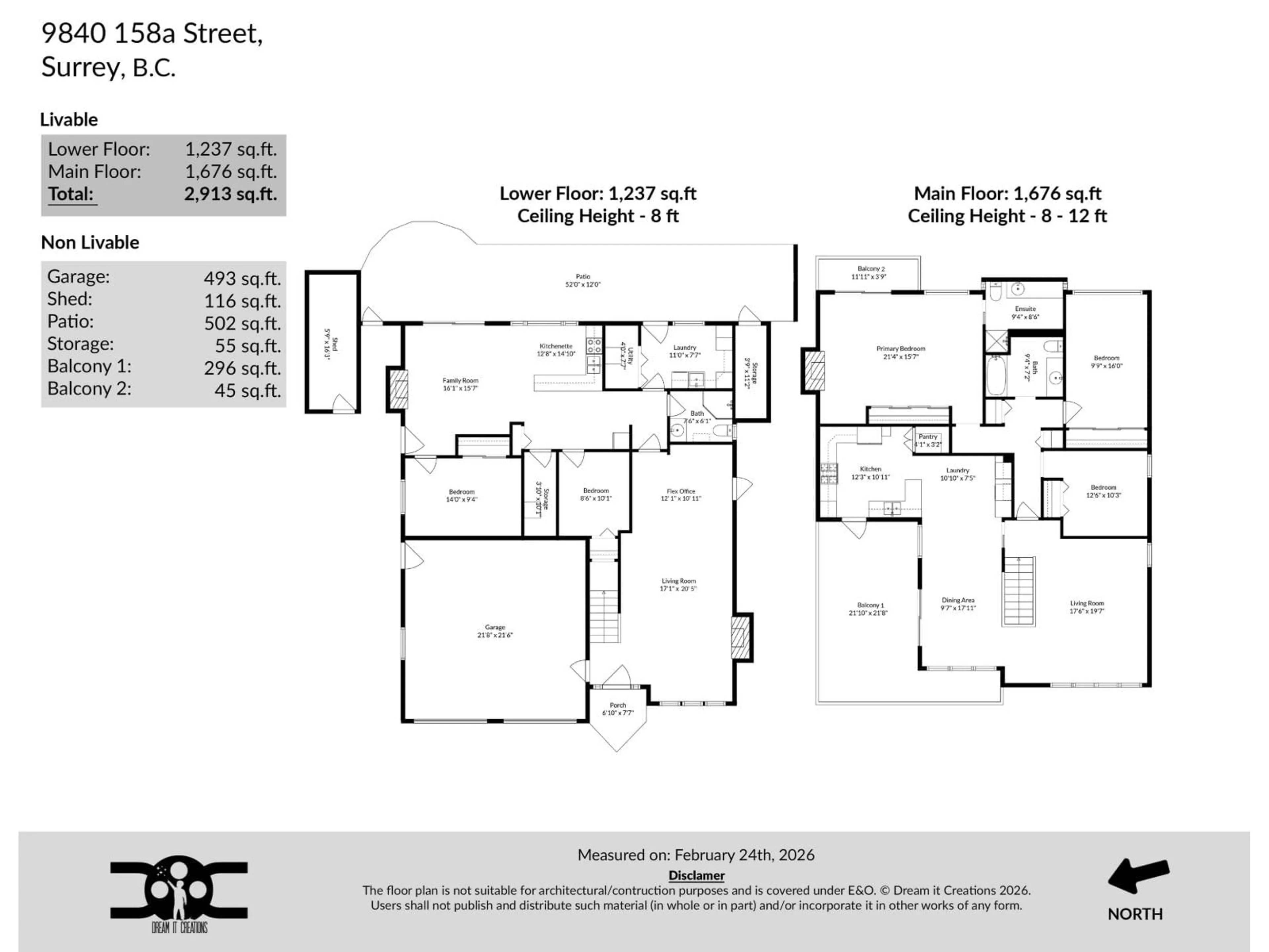 Floor plan for 9840 158A STREET, Surrey British Columbia V4N2A3