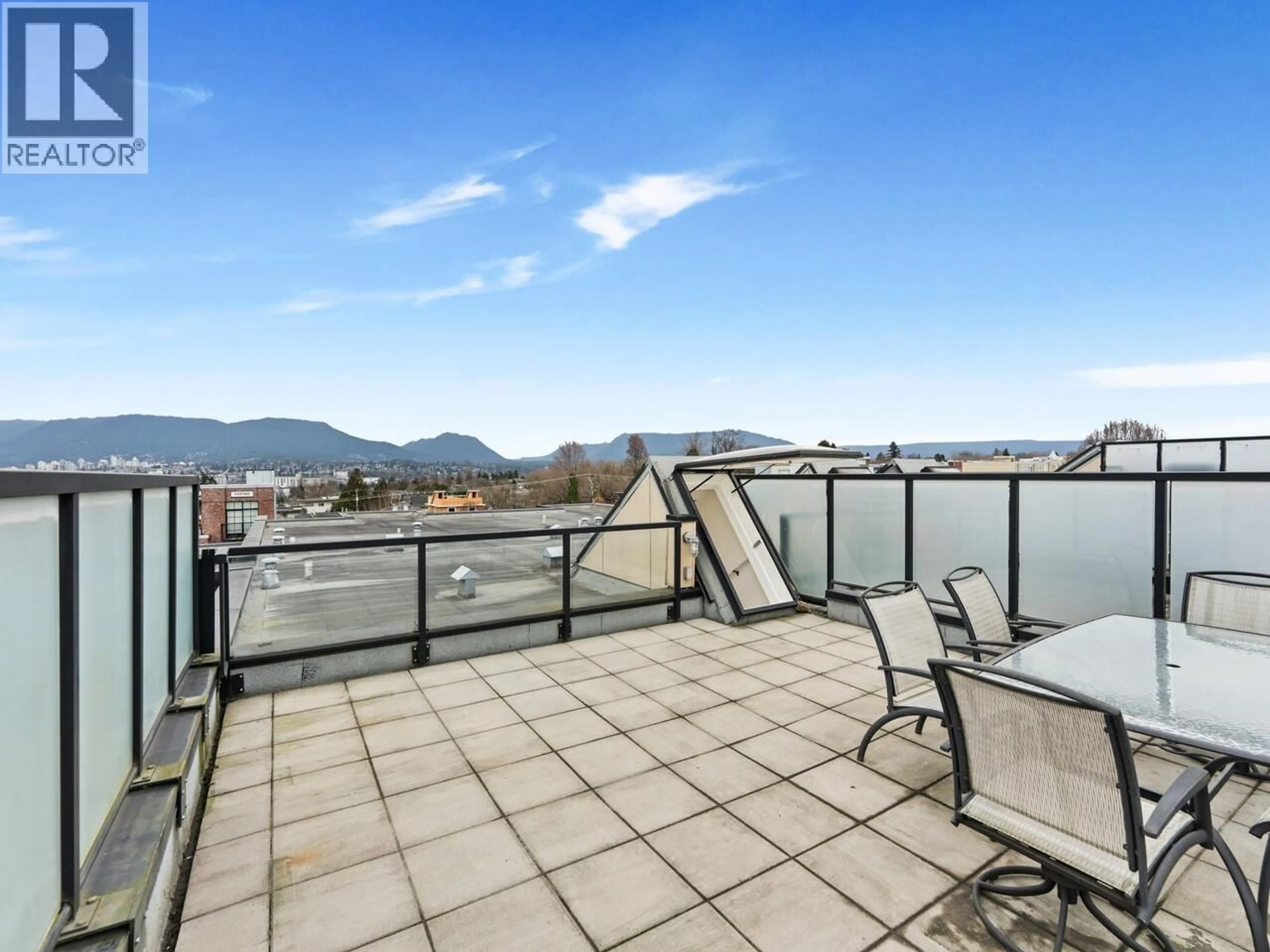 Balcony in the apartment, mountain view for PH12 - 2150 E HASTINGS STREET, Vancouver British Columbia V5L0A5