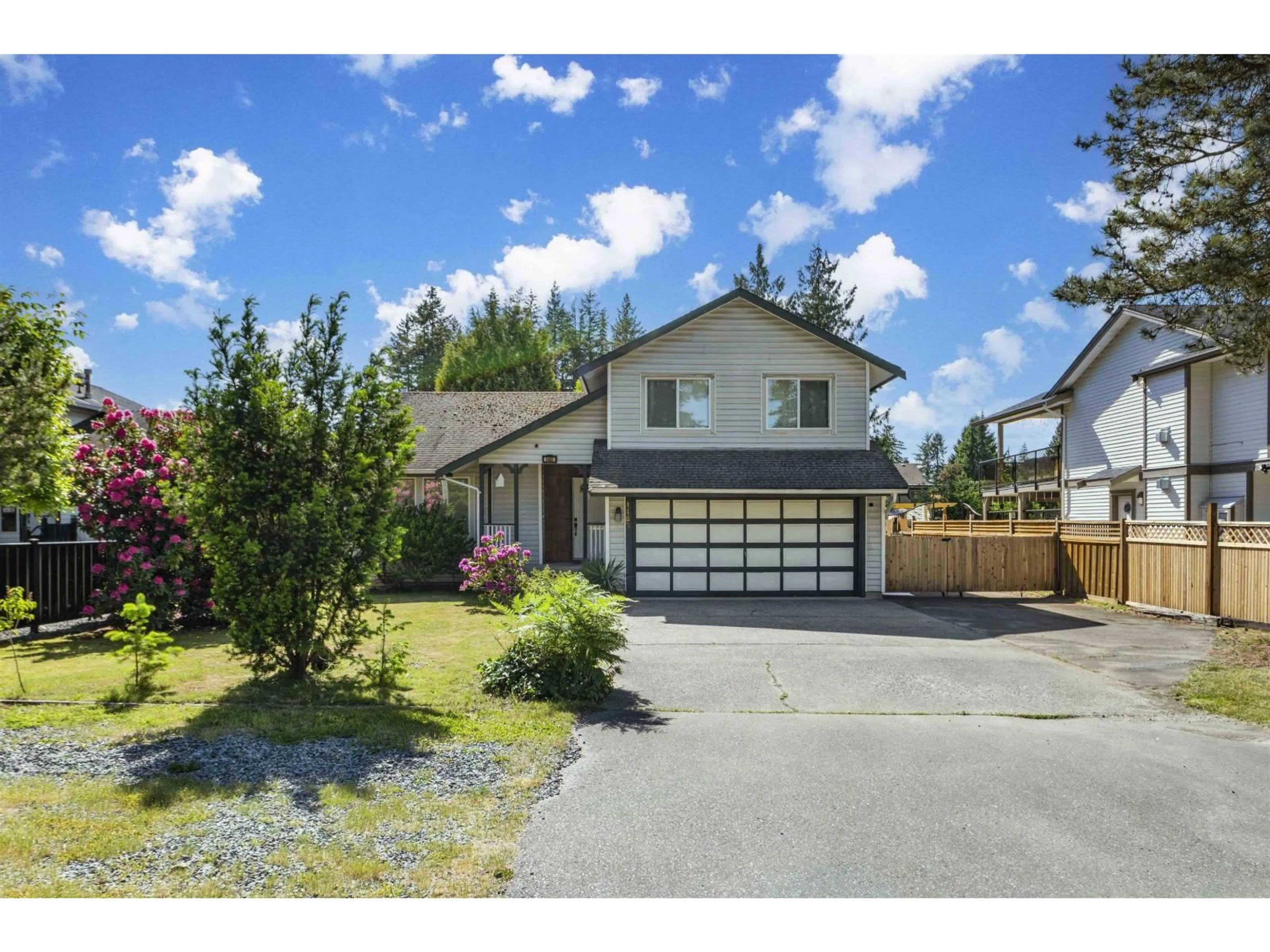 A pic from outside/outdoor area/front of a property/back of a property/a pic from drone, street for 4483 208 STREET, Langley British Columbia V3A2H7