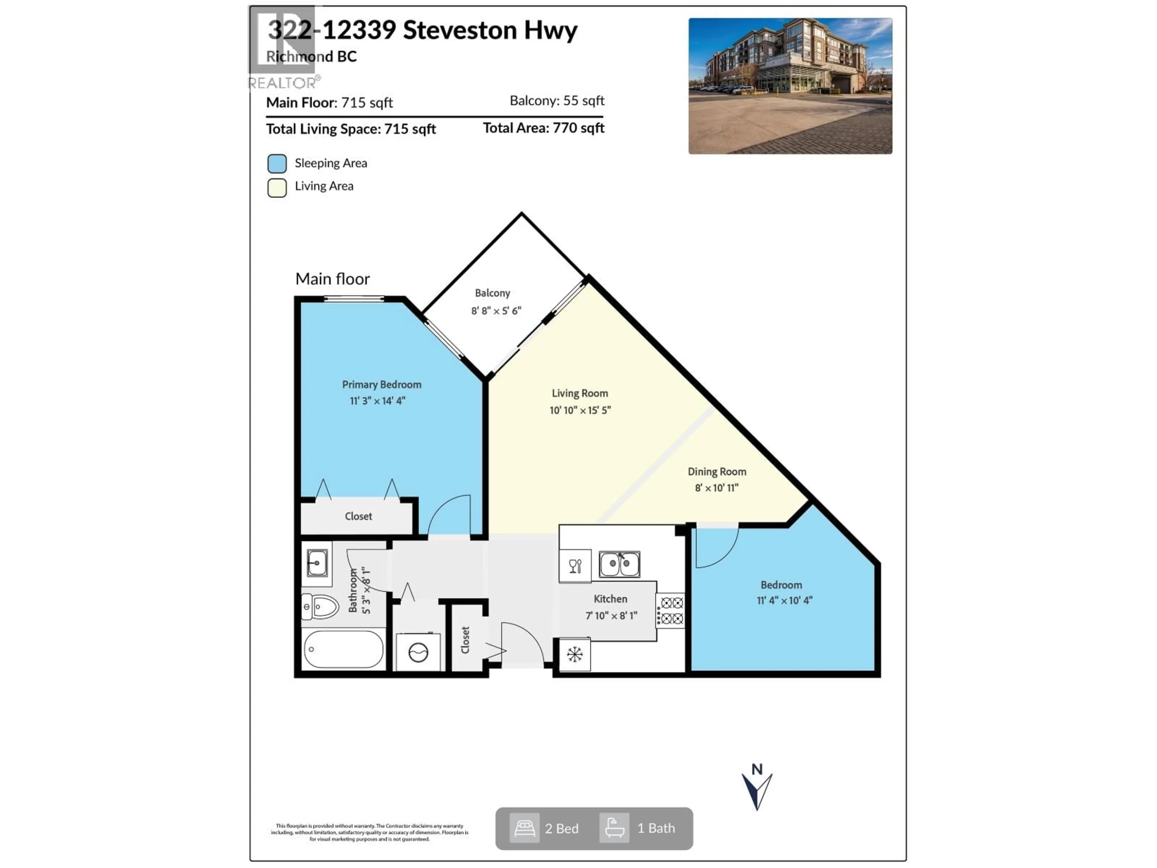 Floor plan for 322 - 12339 STEVESTON HIGHWAY, Richmond British Columbia V6W0B4