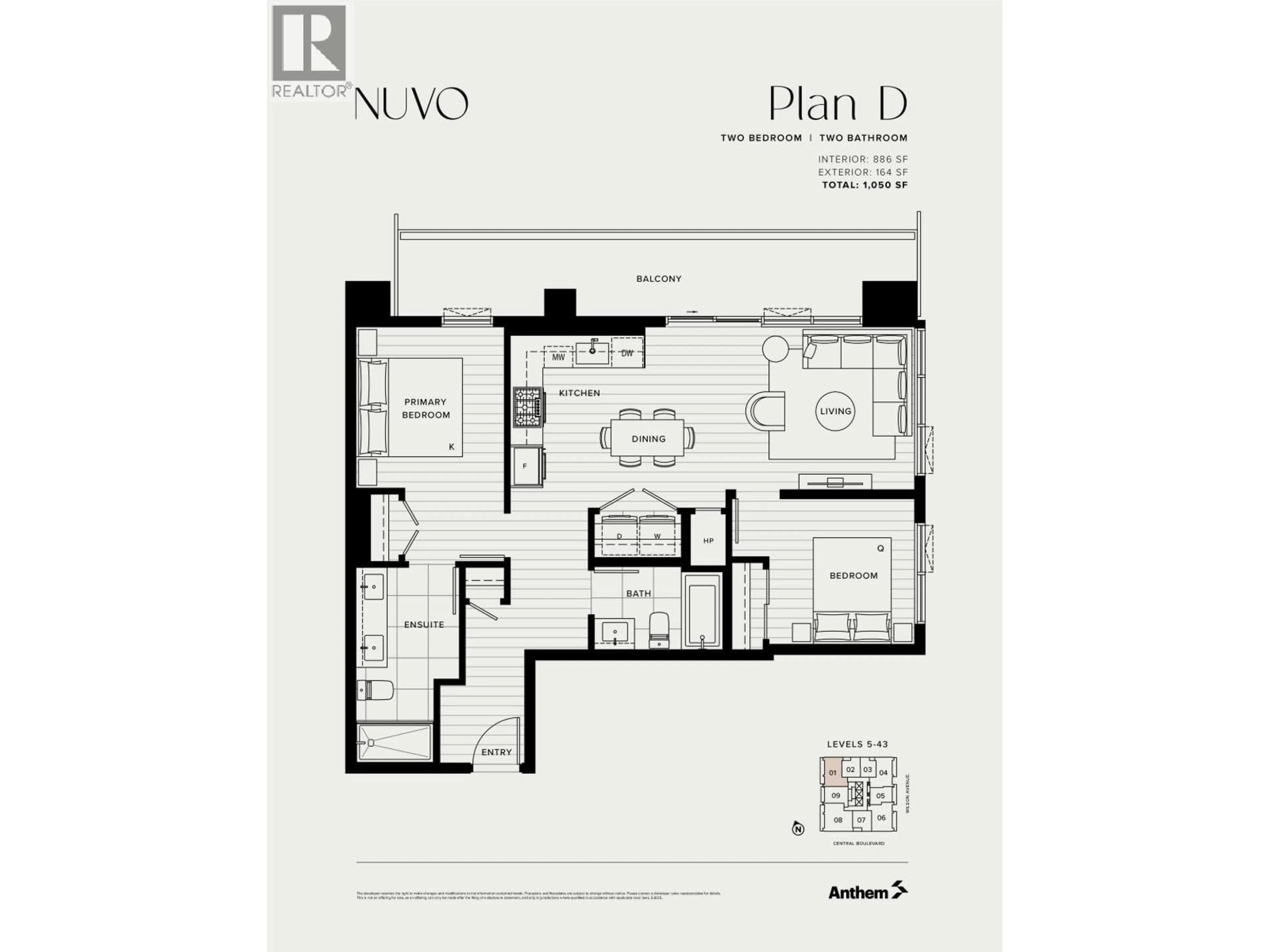 Floor plan for 1401 - 6087 WILSON AVENUE, Burnaby British Columbia V5H0M1