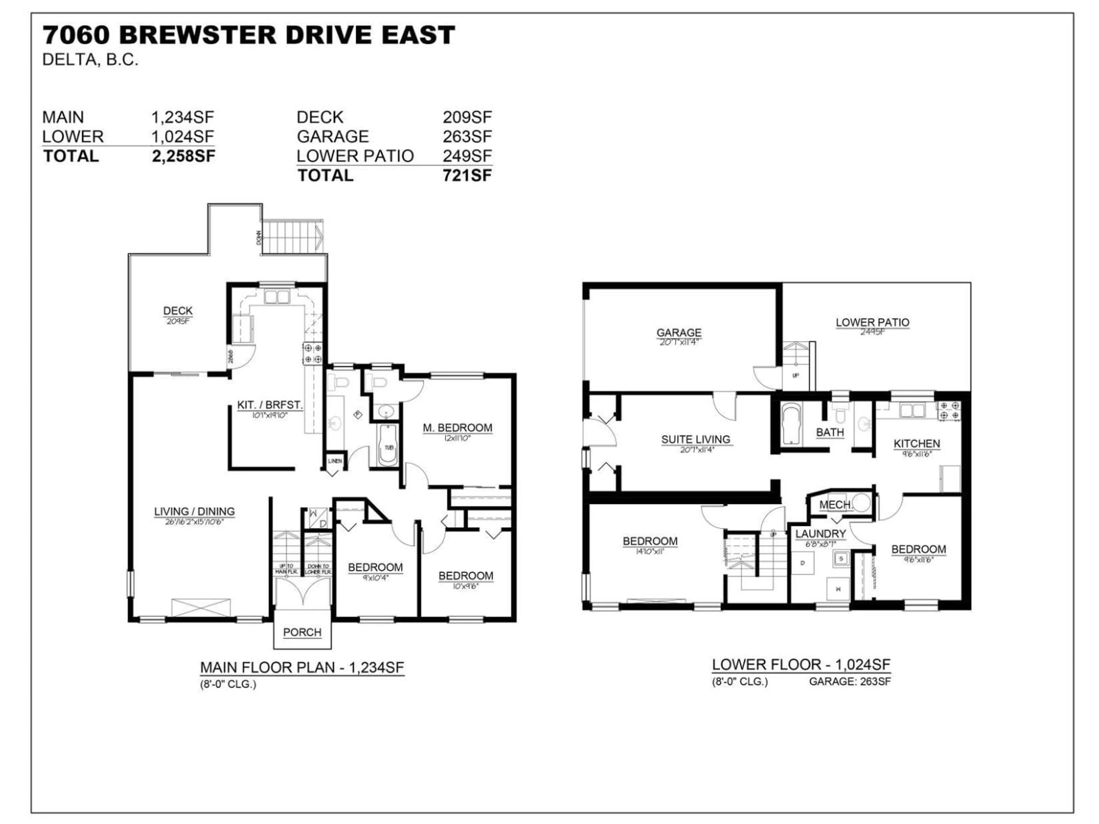 Floor plan for 7060 BREWSTER DRIVE EAST, Delta British Columbia V4E1V6