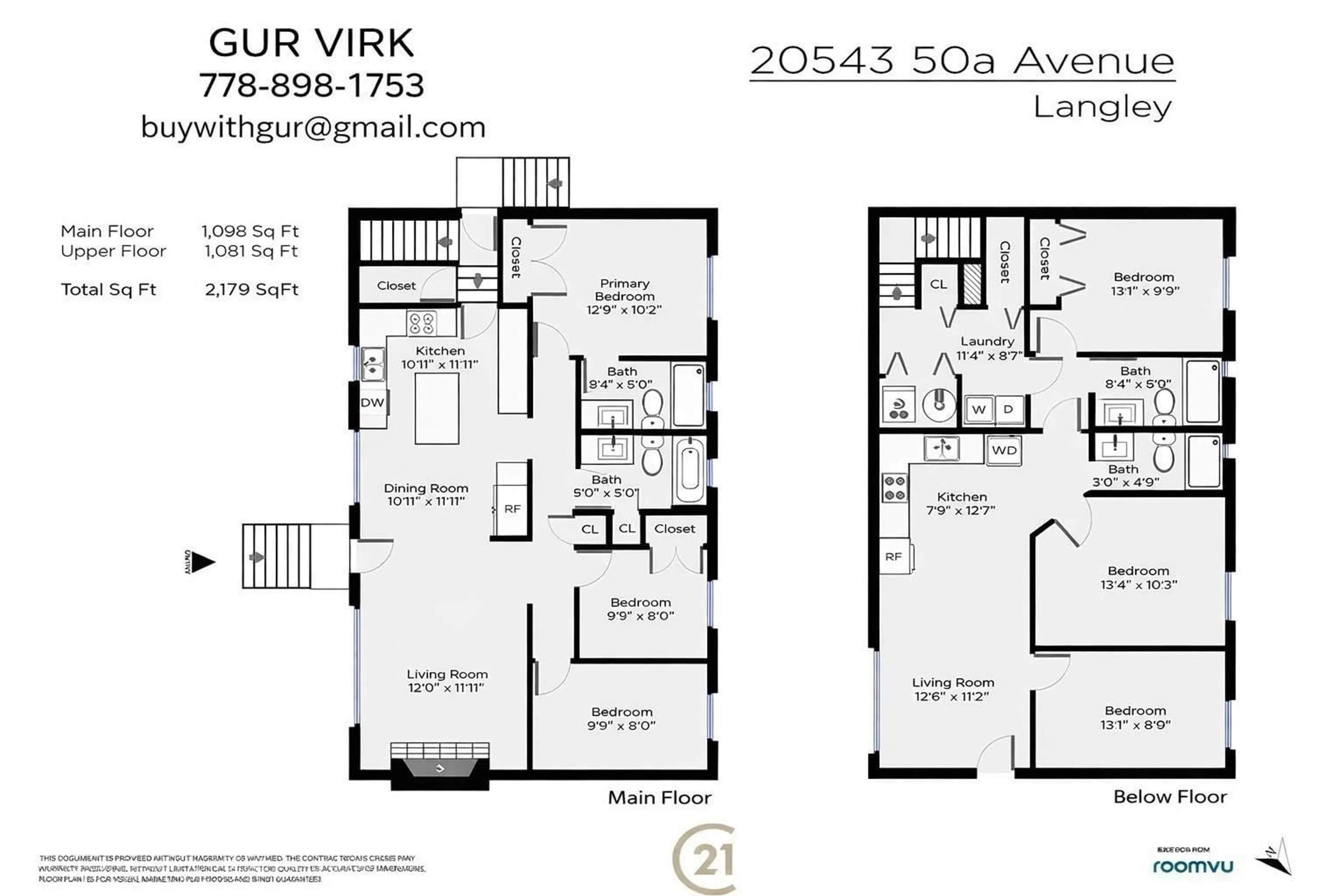 Floor plan for 20543 50A AVENUE, Langley British Columbia V3A6X3