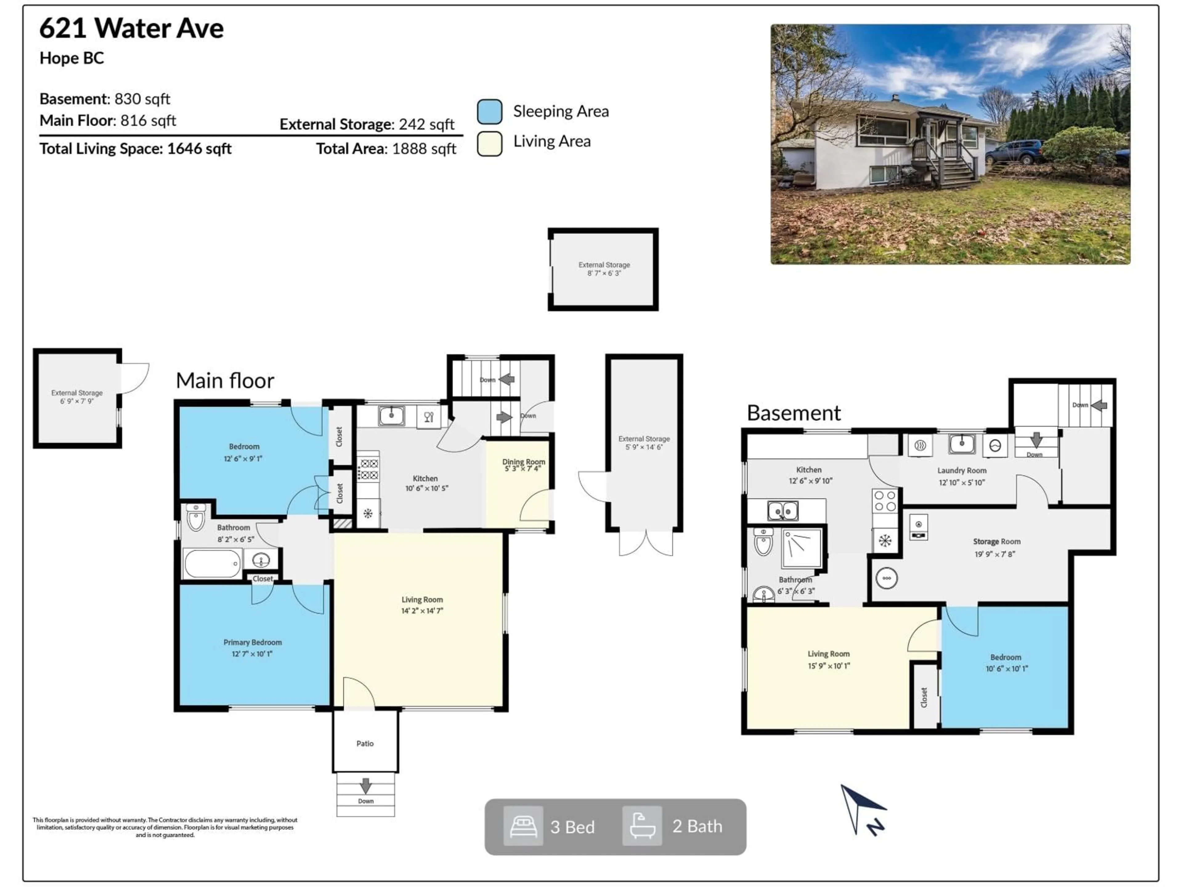 Floor plan for 621 WATER AVENUE, Hope British Columbia V0X1L0