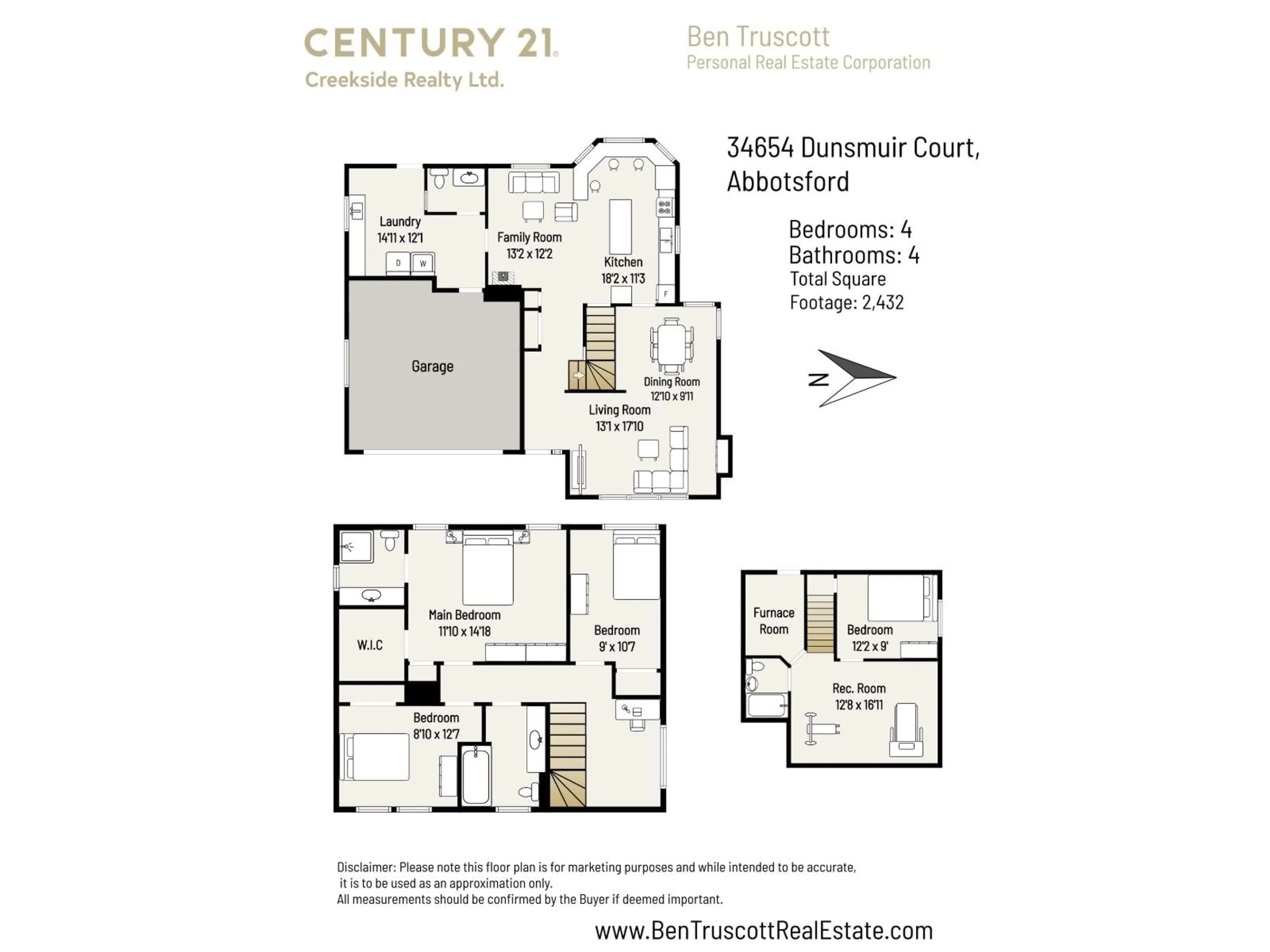 Floor plan for 34654 DUNSMUIR COURT, Abbotsford British Columbia V2S6G4