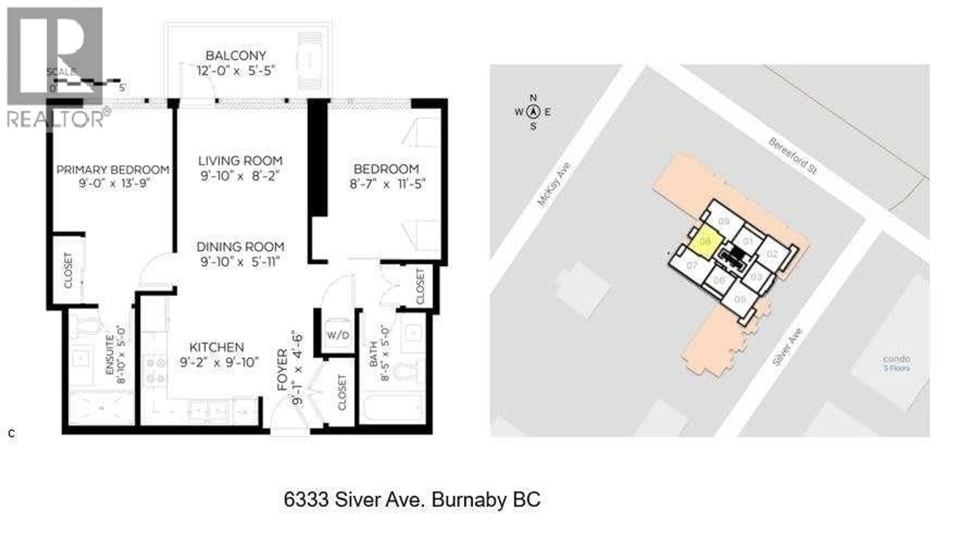 Floor plan for 2708 - 6333 SILVER AVENUE, Burnaby British Columbia V5H0C3
