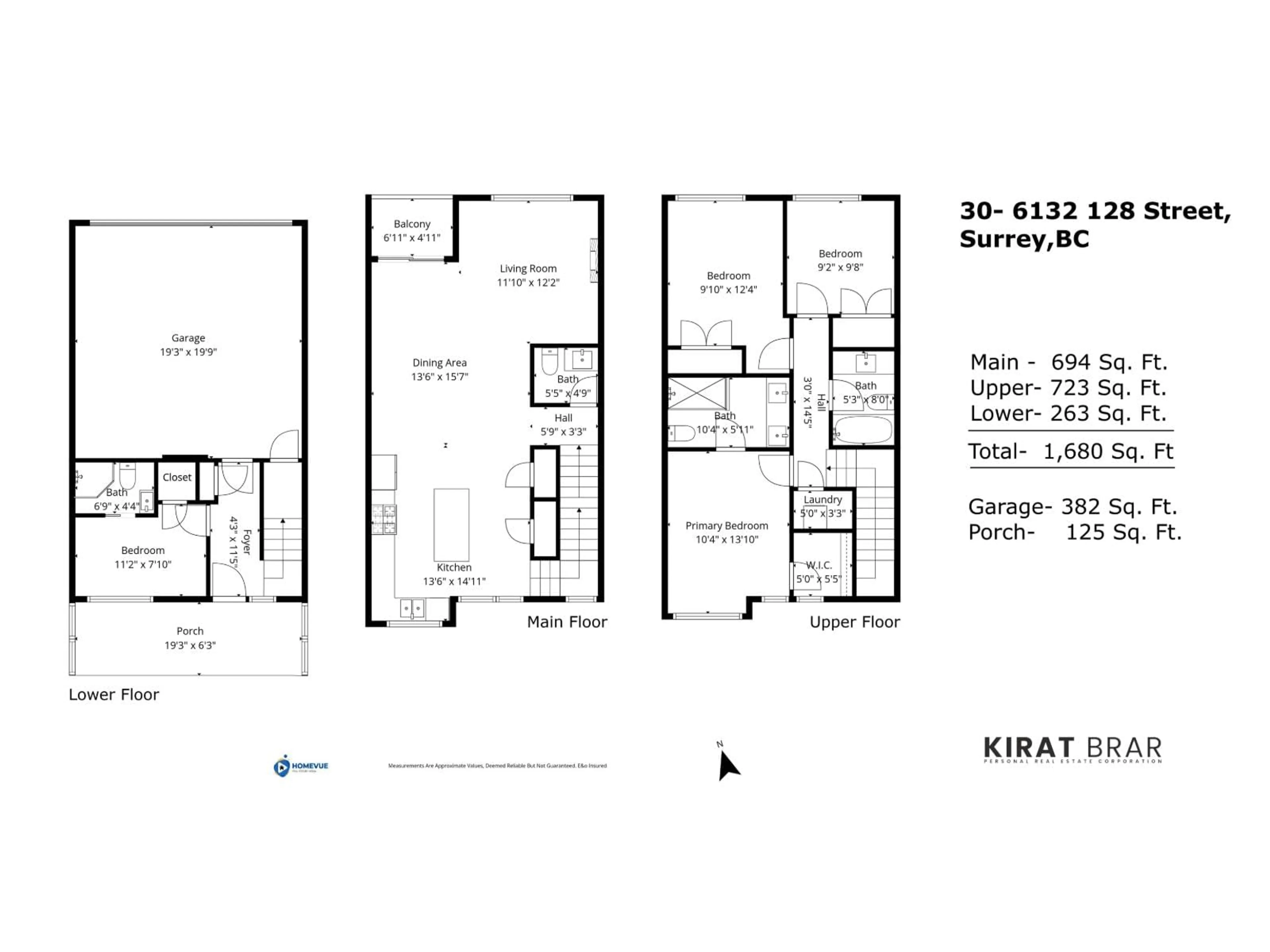 Floor plan for 30 - 6138 128 STREET, Surrey British Columbia V3X0K9
