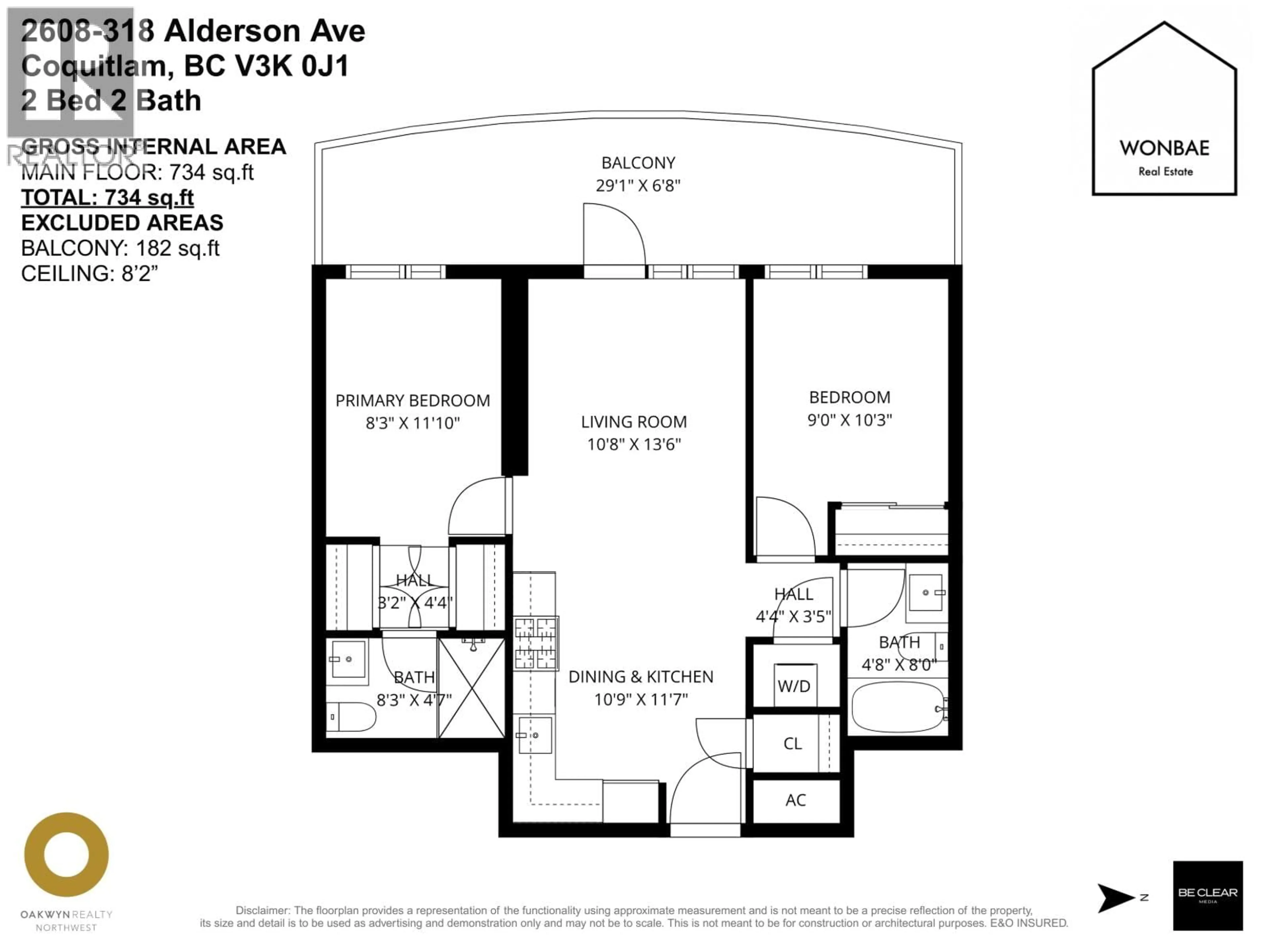 Floor plan for 2608 - 318 ALDERSON AVENUE, Coquitlam British Columbia V3K0J1