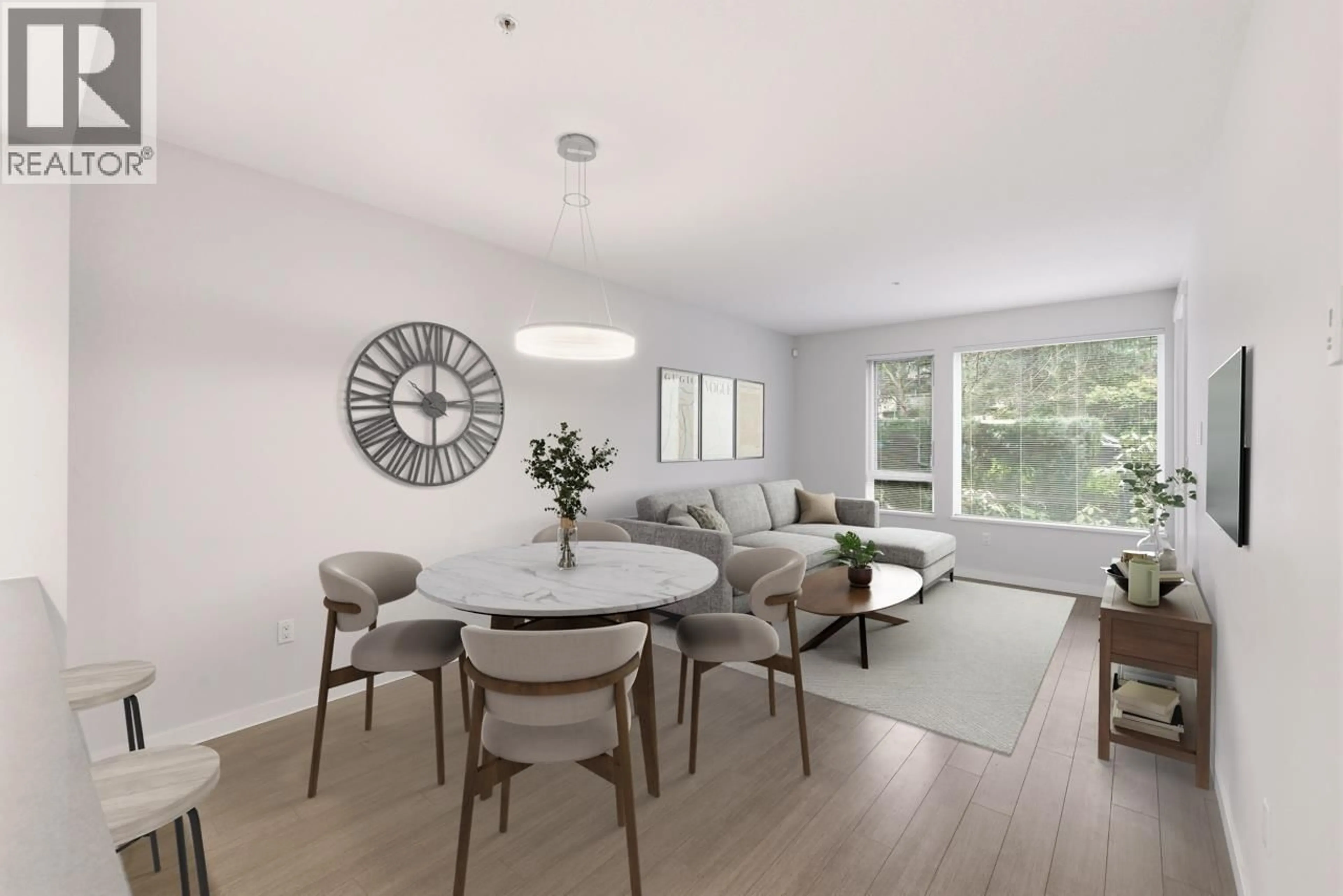 Dining room, wood/laminate floor for 118 - 255 1ST STREET, North Vancouver British Columbia V7M3G8