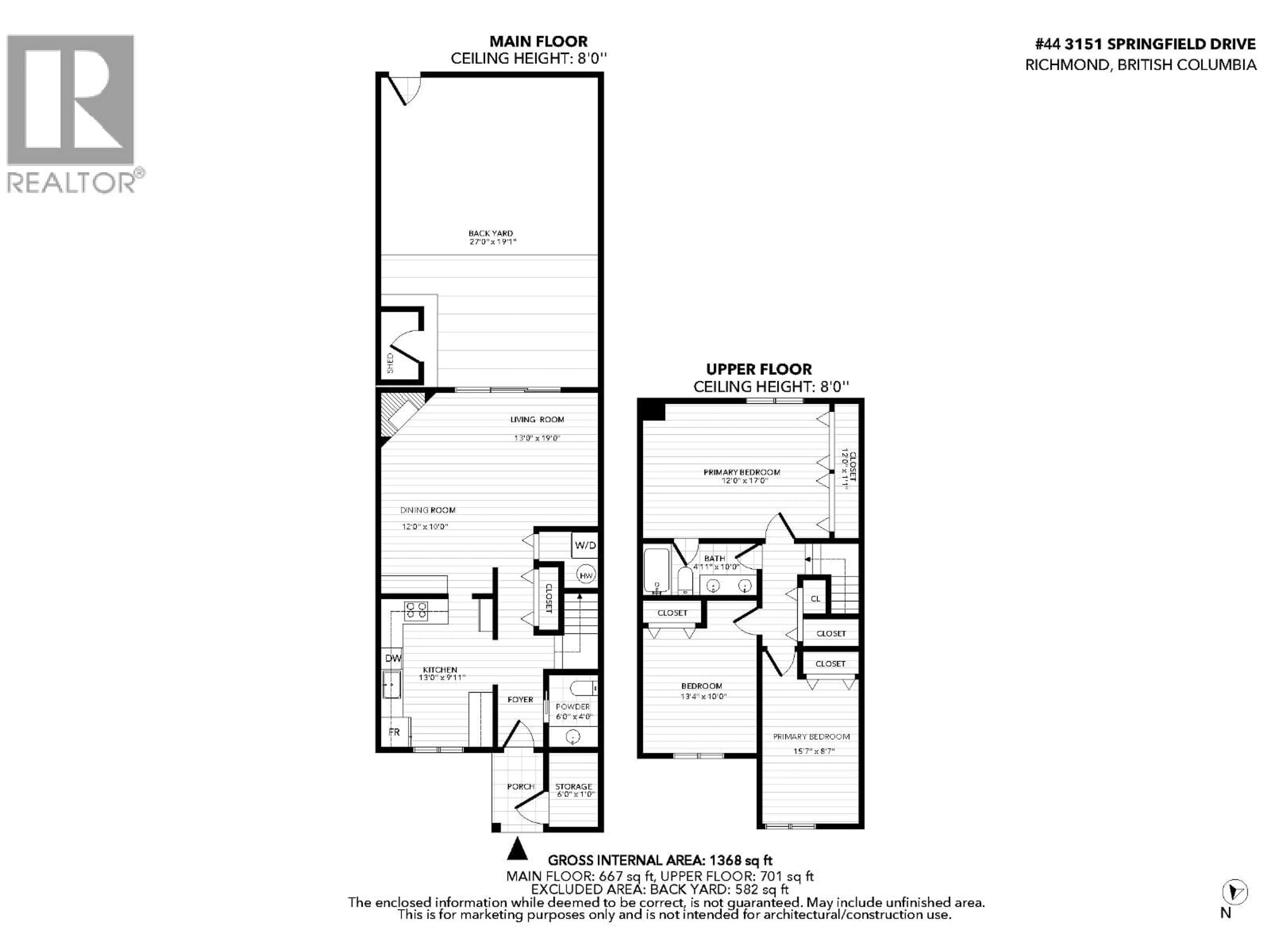 Floor plan for 44 - 3151 SPRINGFIELD DRIVE, Richmond British Columbia V7E1Y9
