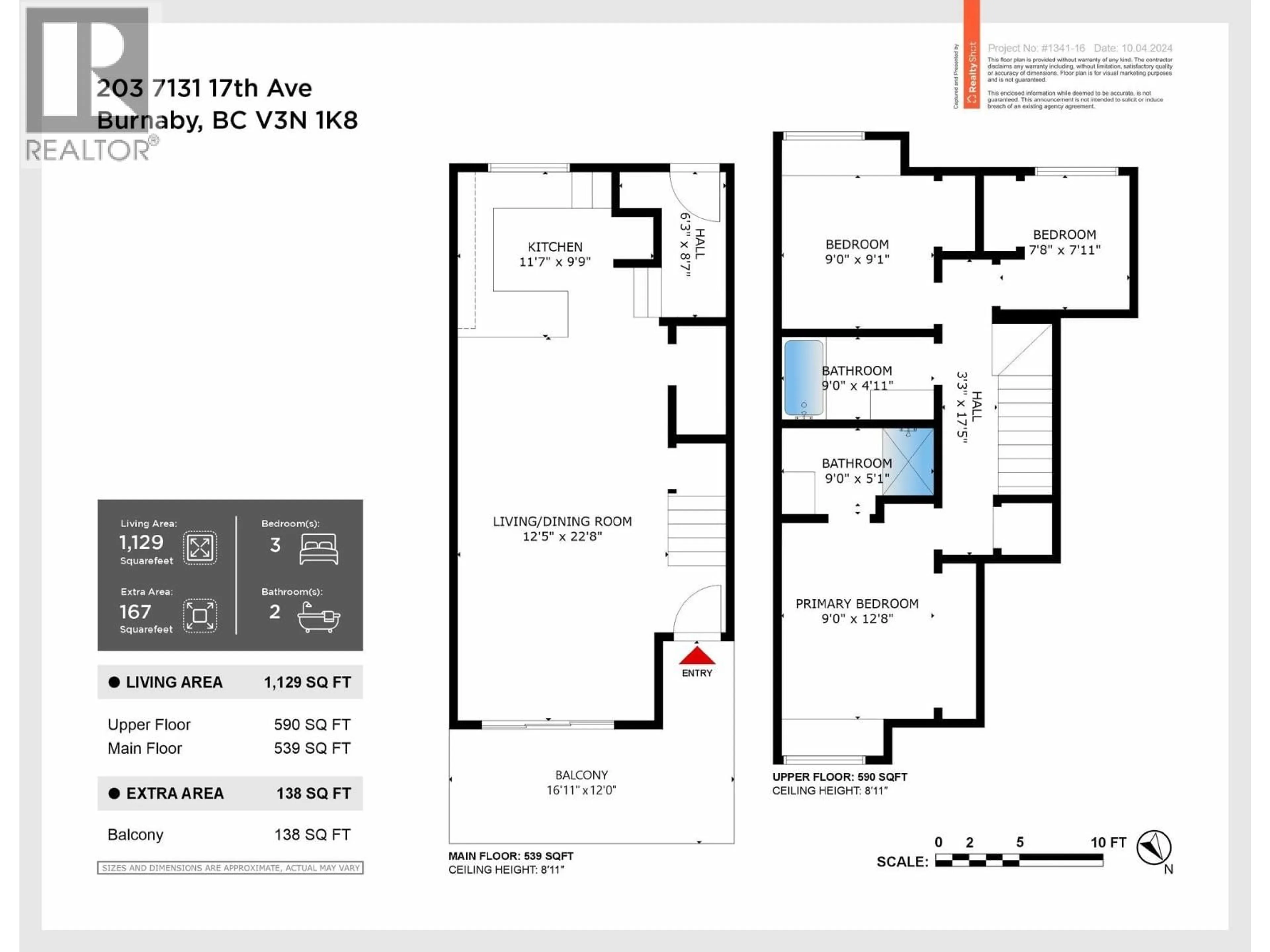 Floor plan for 203 - 7161 17TH AVENUE, Burnaby British Columbia V3N0K1
