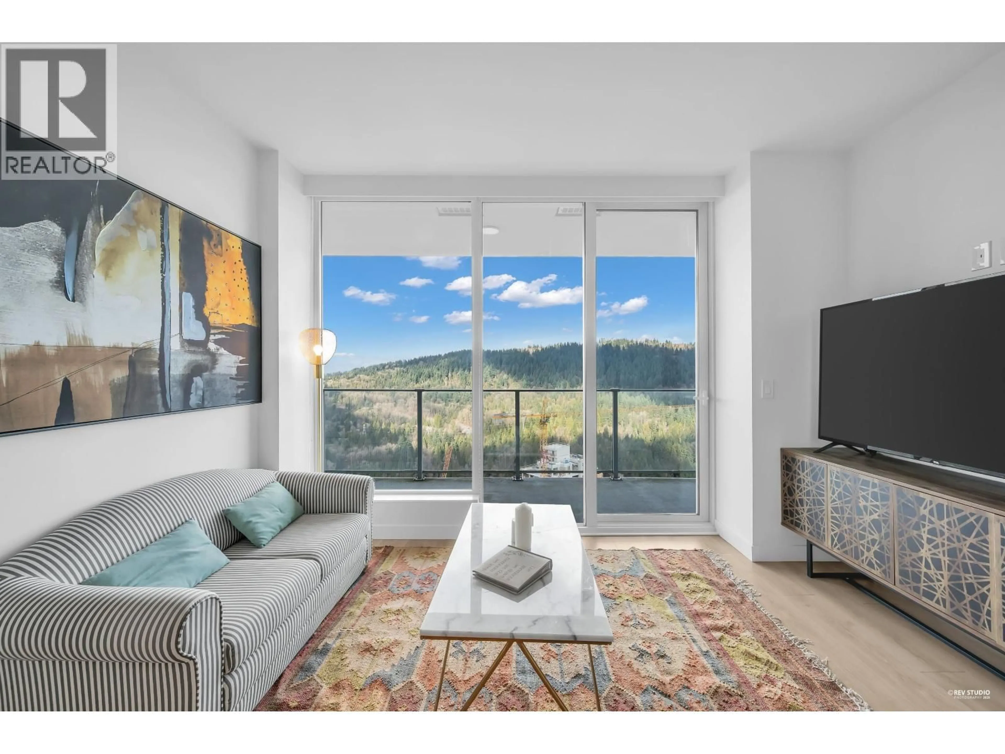 Living room with furniture, unknown for 3502 - 567 CLARKE ROAD, Coquitlam British Columbia V3J0K7