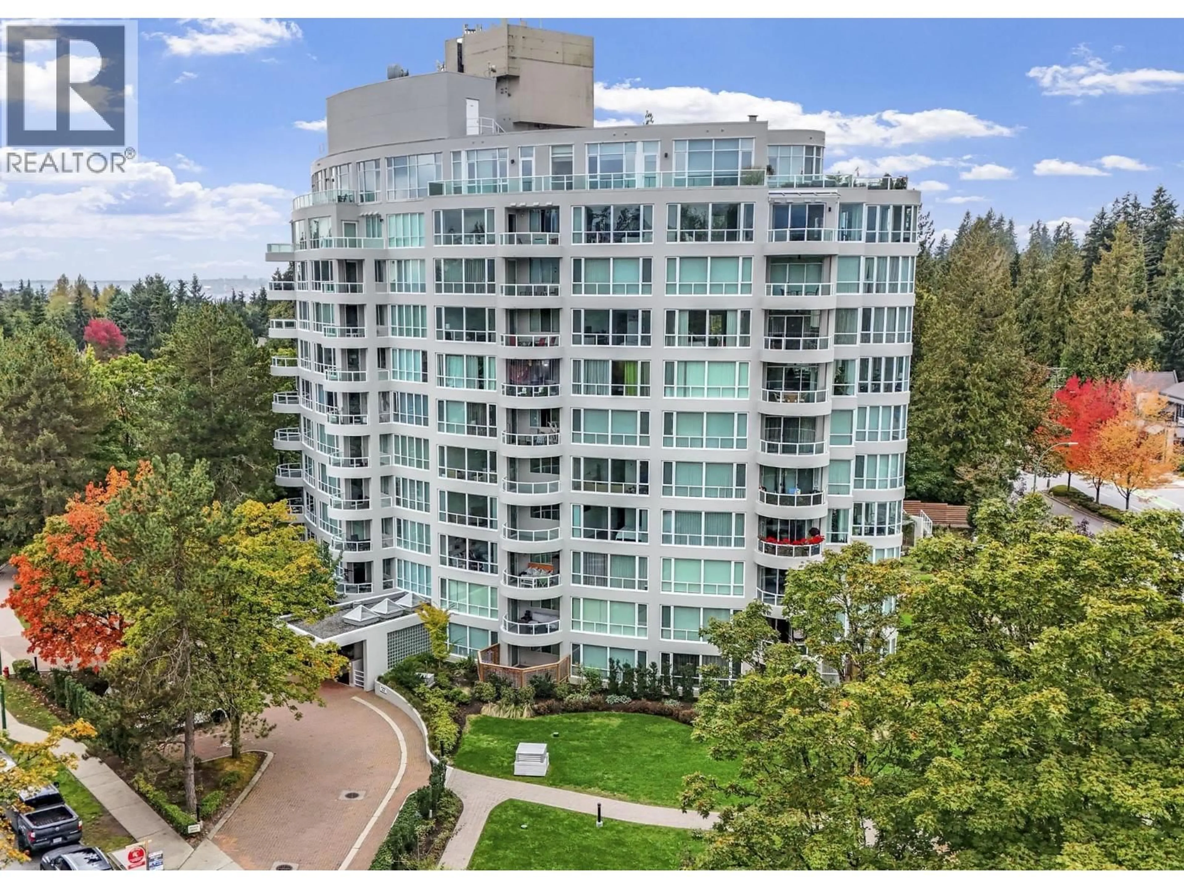 A pic from outside/outdoor area/front of a property/back of a property/a pic from drone, city buildings view from balcony for 803 - 995 ROCHE POINT DRIVE, North Vancouver British Columbia V7H2X4