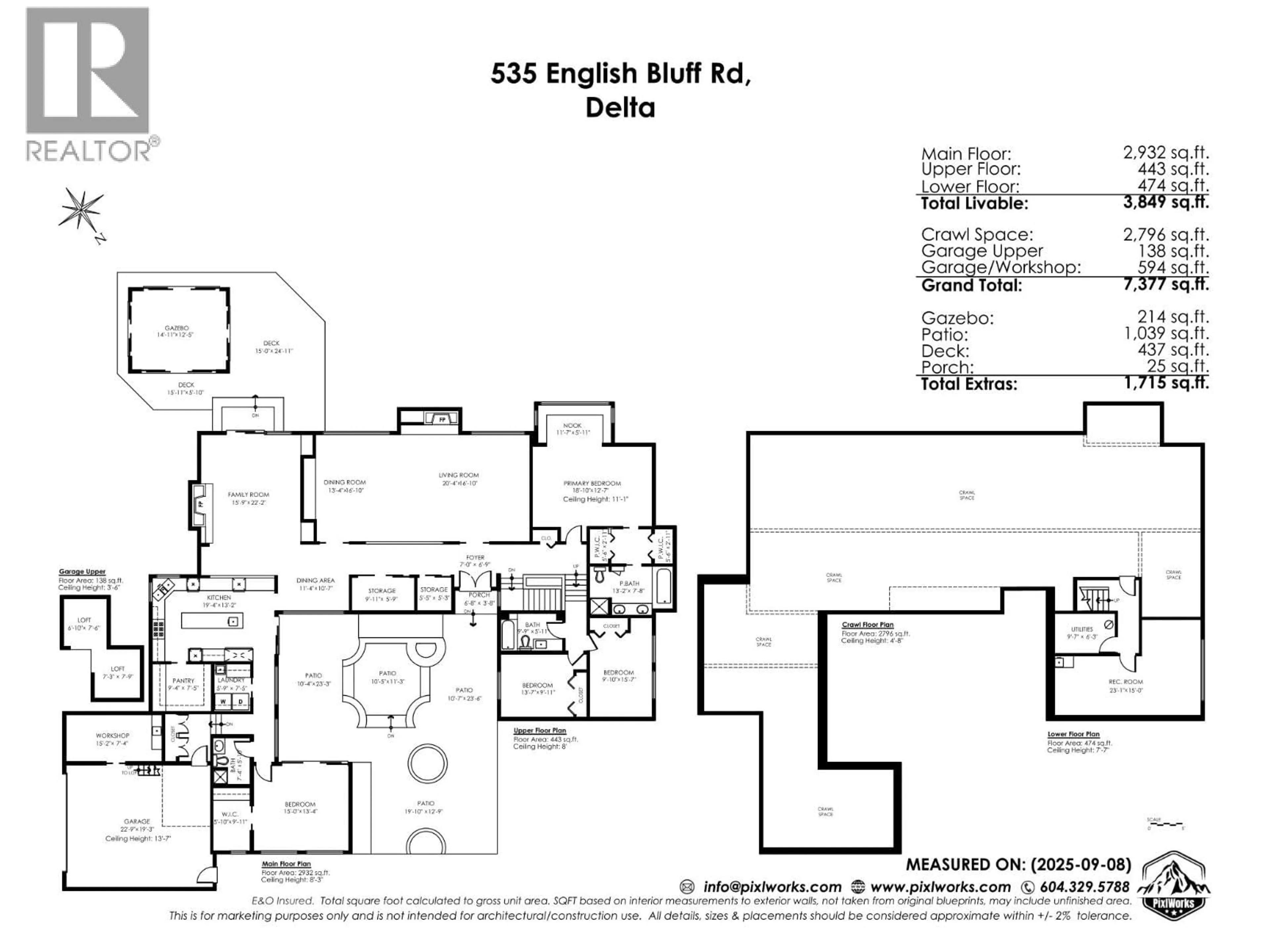 Floor plan for 535 ENGLISH BLUFF ROAD, Delta British Columbia V4M2M9