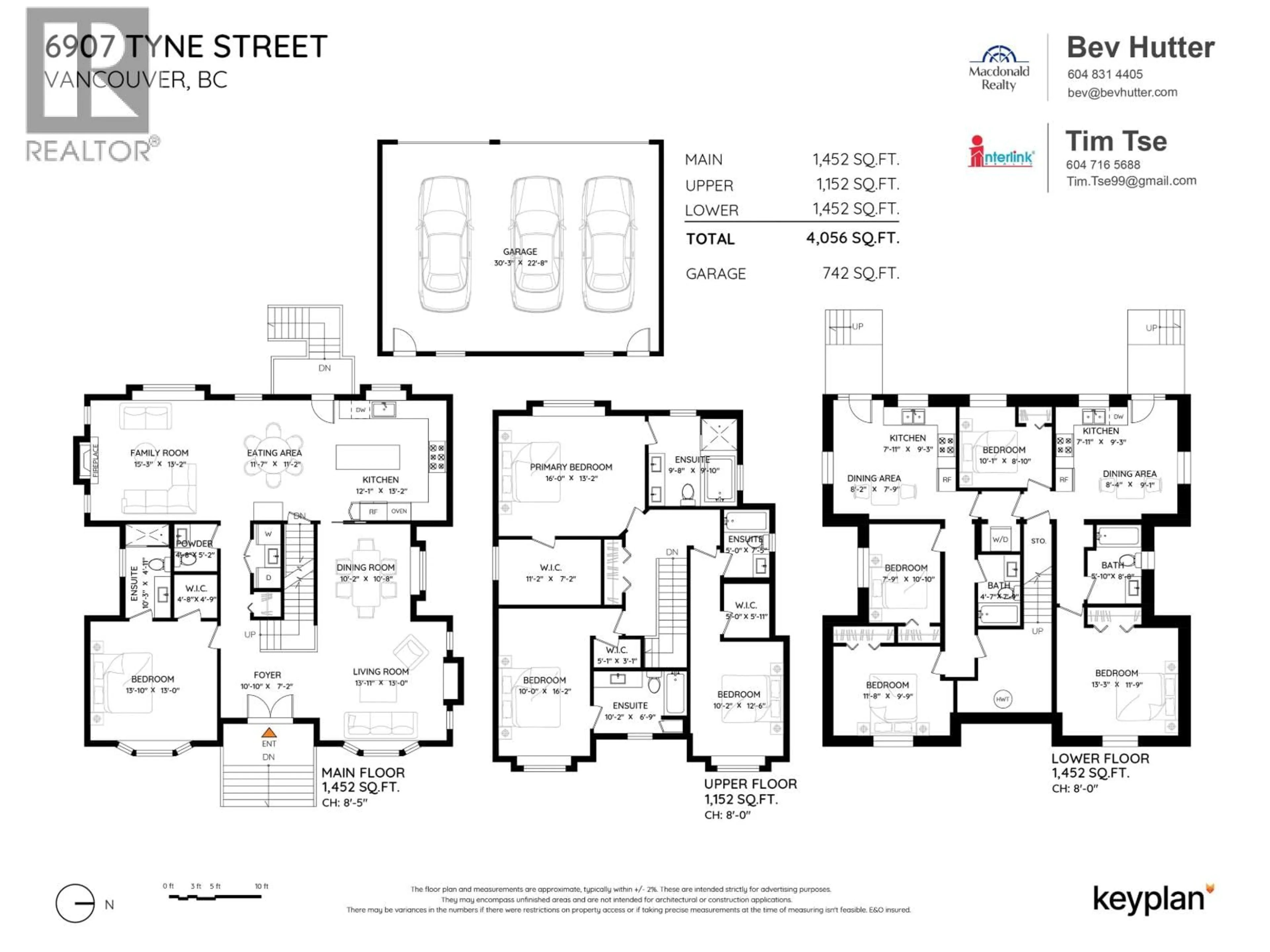 Floor plan for 6907 TYNE STREET, Vancouver British Columbia V5S3M4