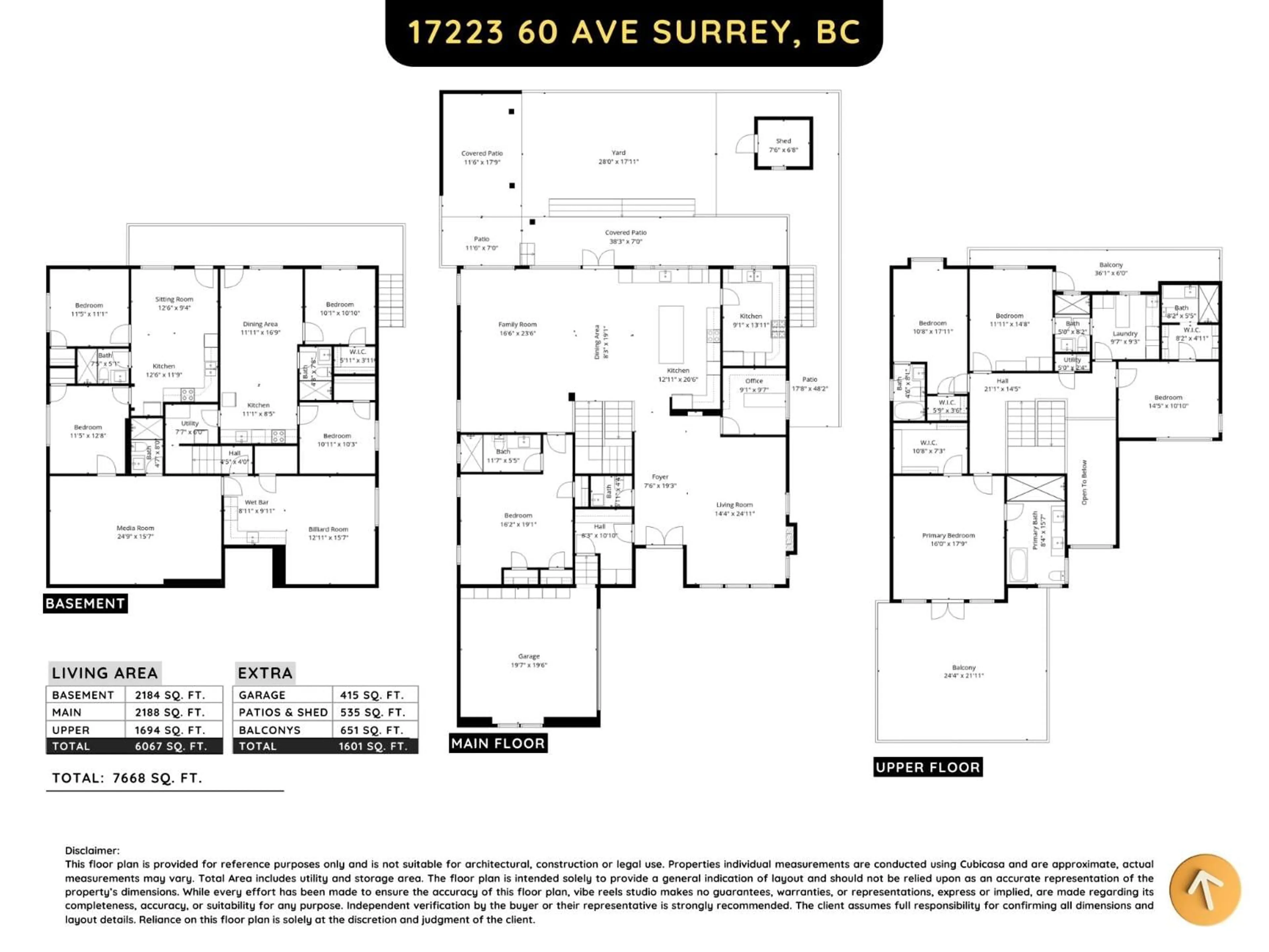 Floor plan for 17223 60 AVENUE, Surrey British Columbia V3S1T7