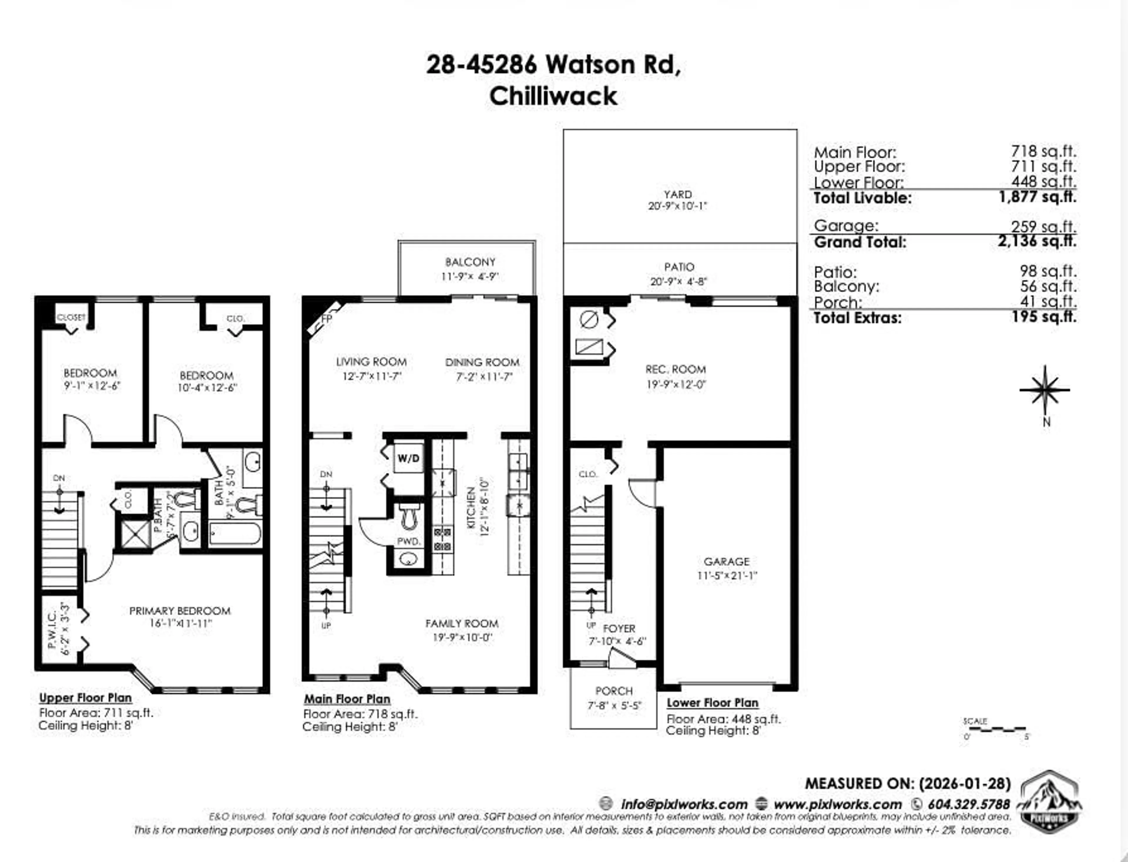 Floor plan for 28 - 45286 WATSON ROAD, Chilliwack British Columbia V2R3J4