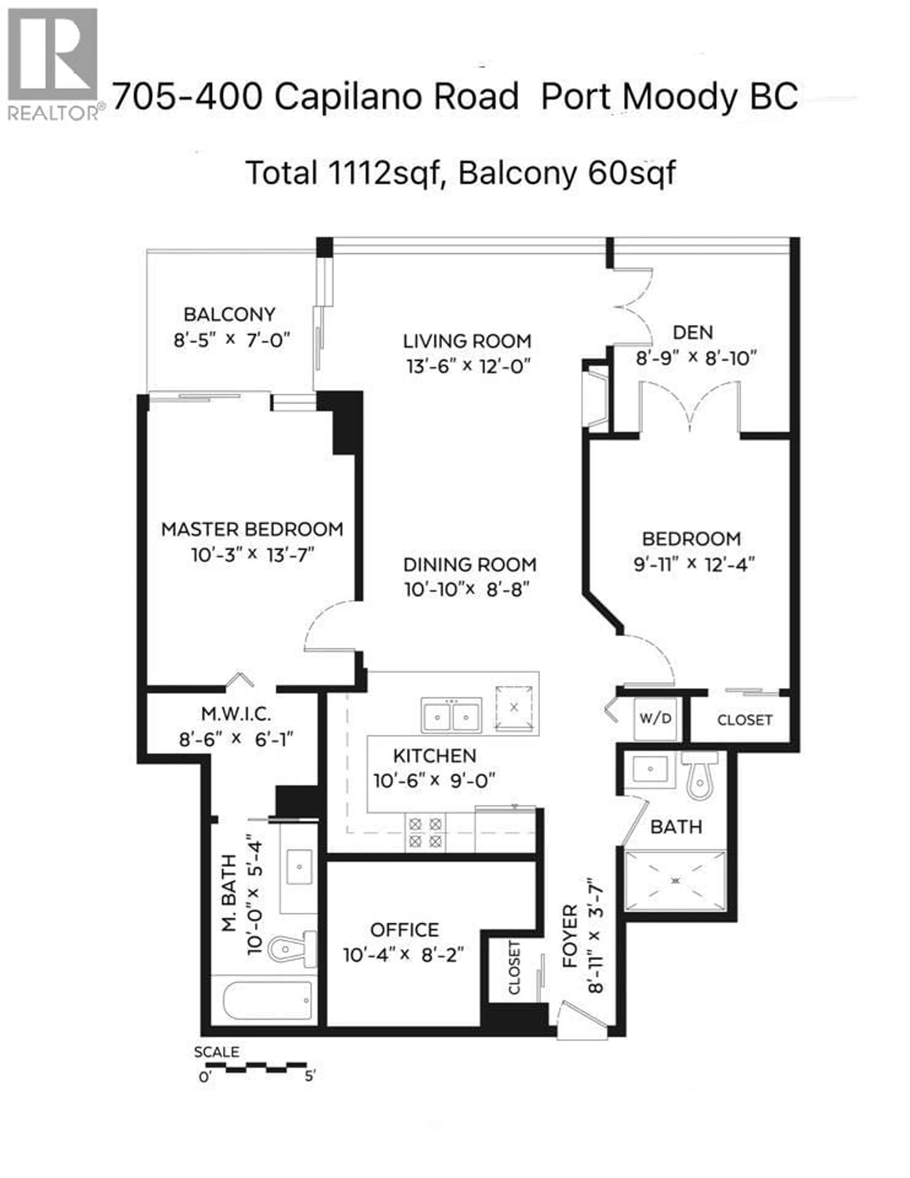 Floor plan for 705 - 400 CAPILANO ROAD, Port Moody British Columbia V3H0E1
