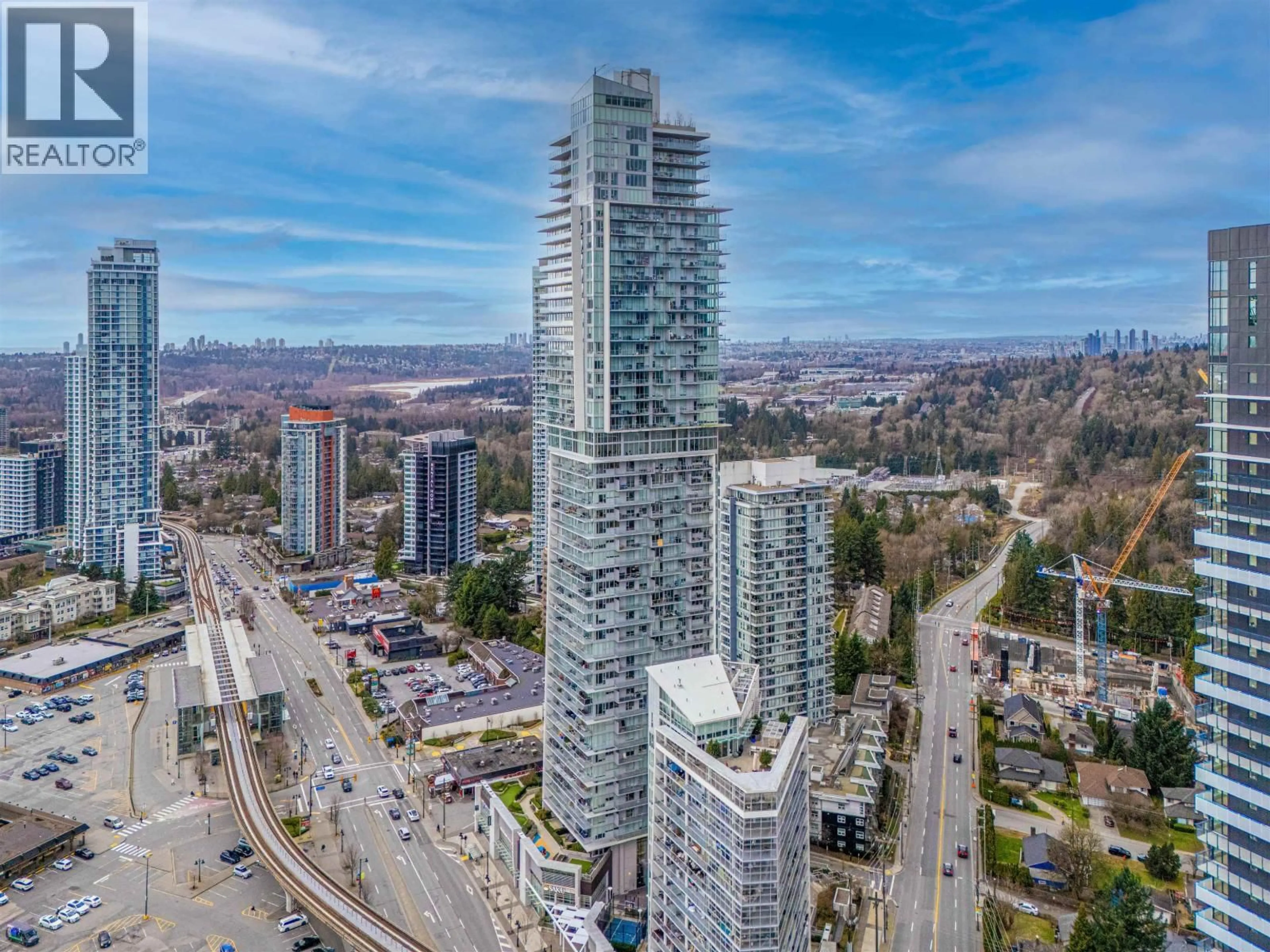A pic from outside/outdoor area/front of a property/back of a property/a pic from drone, city buildings view from balcony for 1309 - 567 CLARKE ROAD, Coquitlam British Columbia V3J0K7
