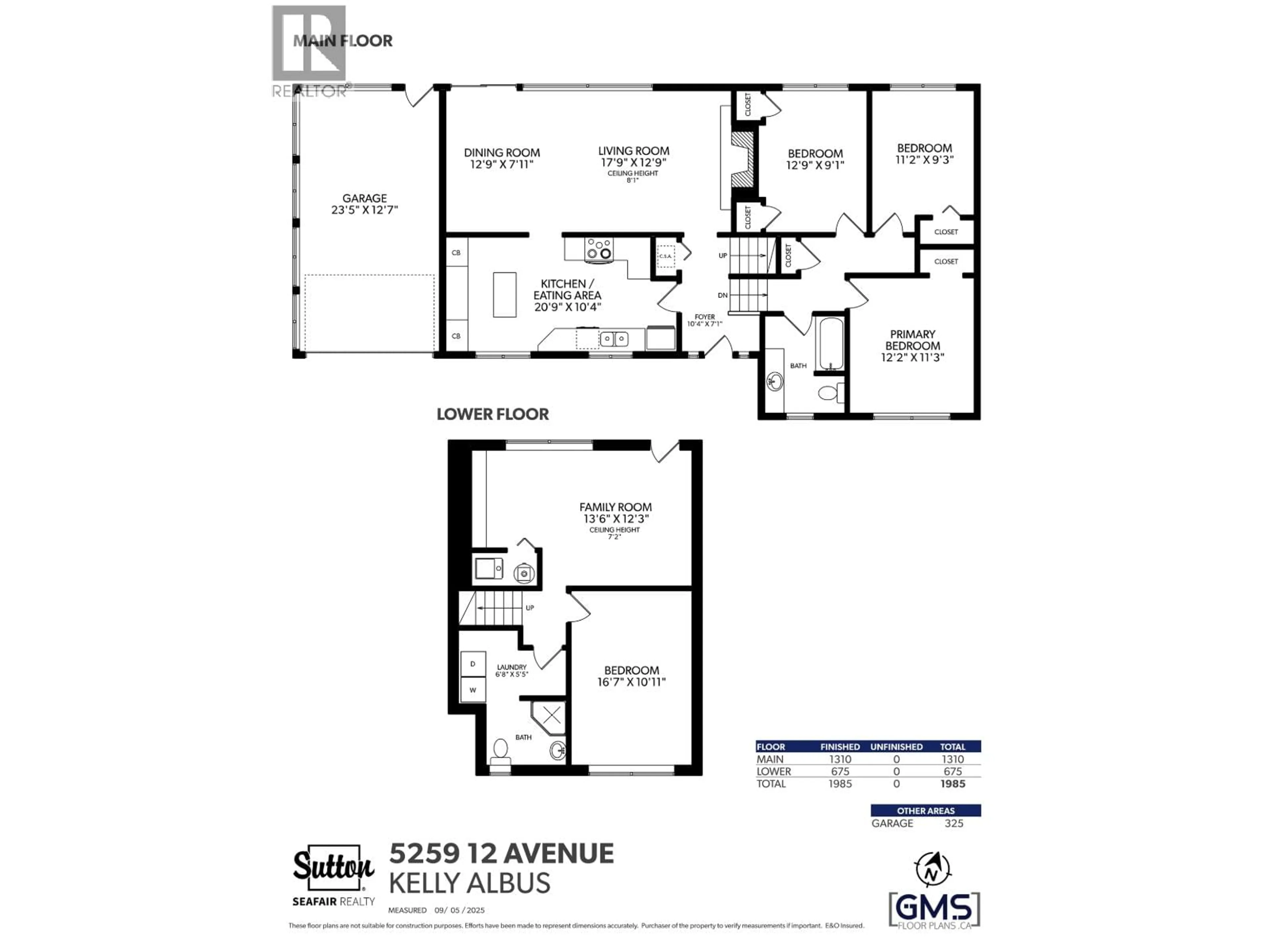 Floor plan for 5259 12 AVENUE, Delta British Columbia V4M2B1