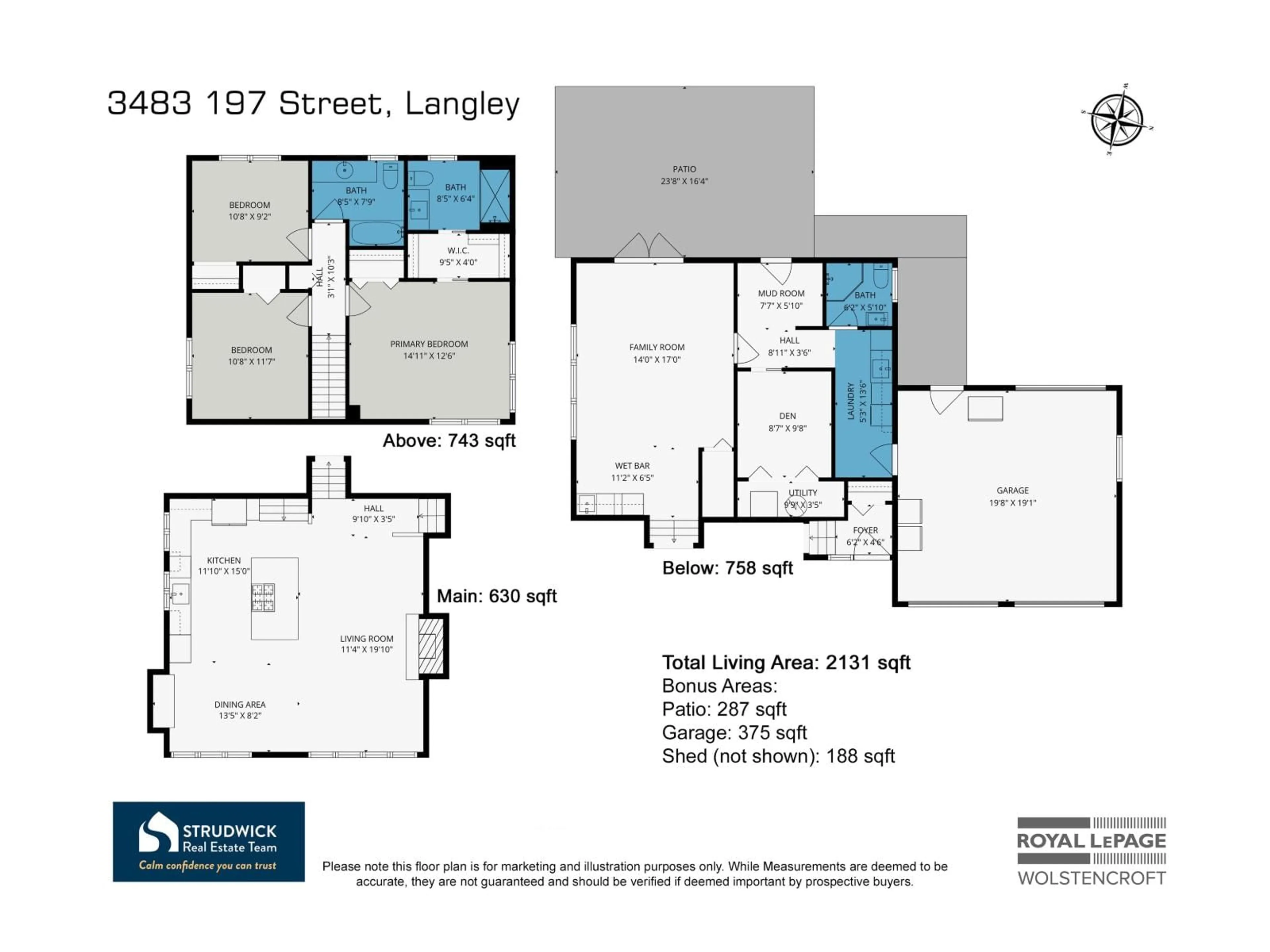 Floor plan for 3483 197 STREET, Langley British Columbia V3A7C4
