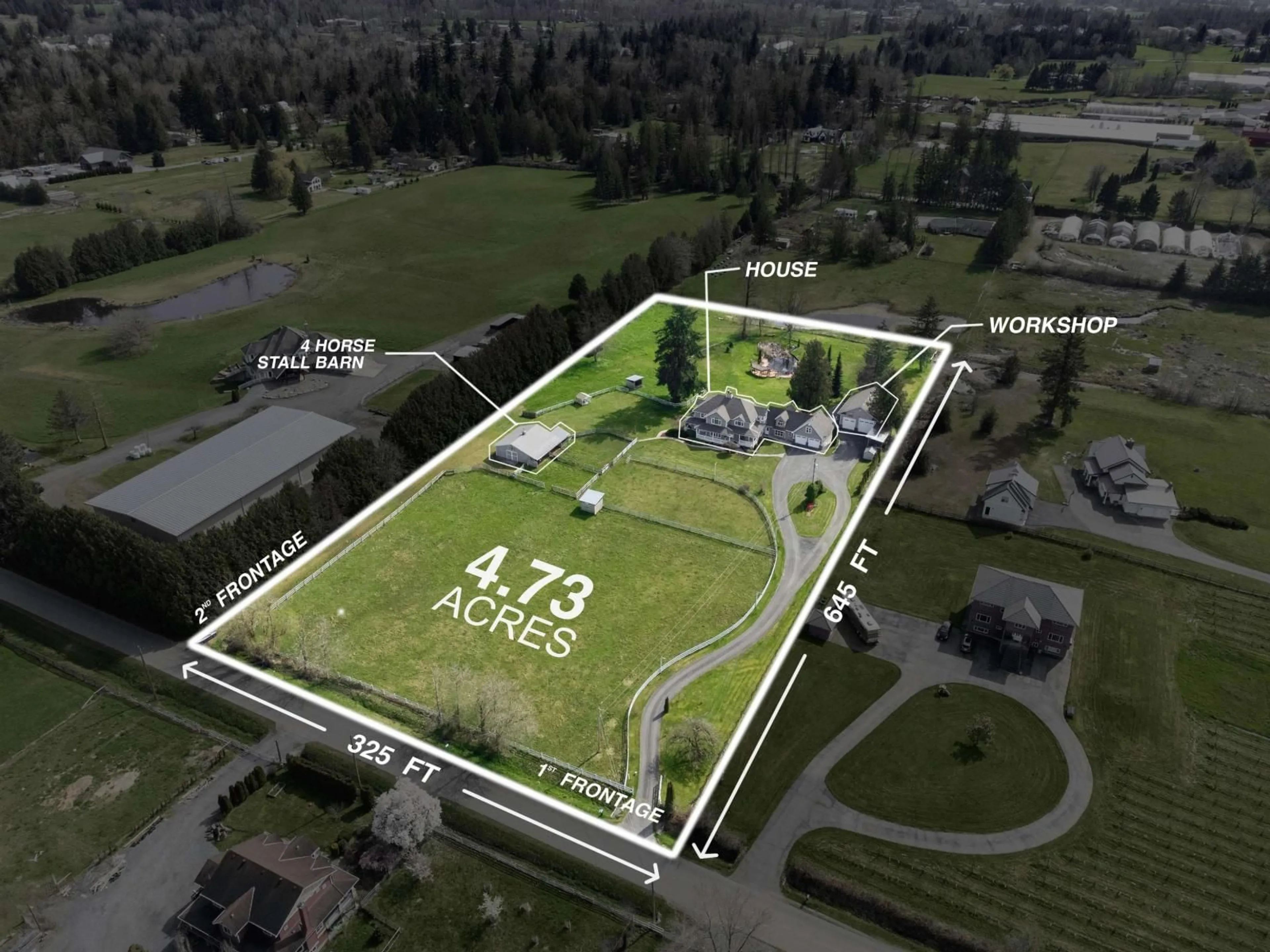 A pic from outside/outdoor area/front of a property/back of a property/a pic from drone, building for 24920 30 AVENUE, Langley British Columbia V4W1X9