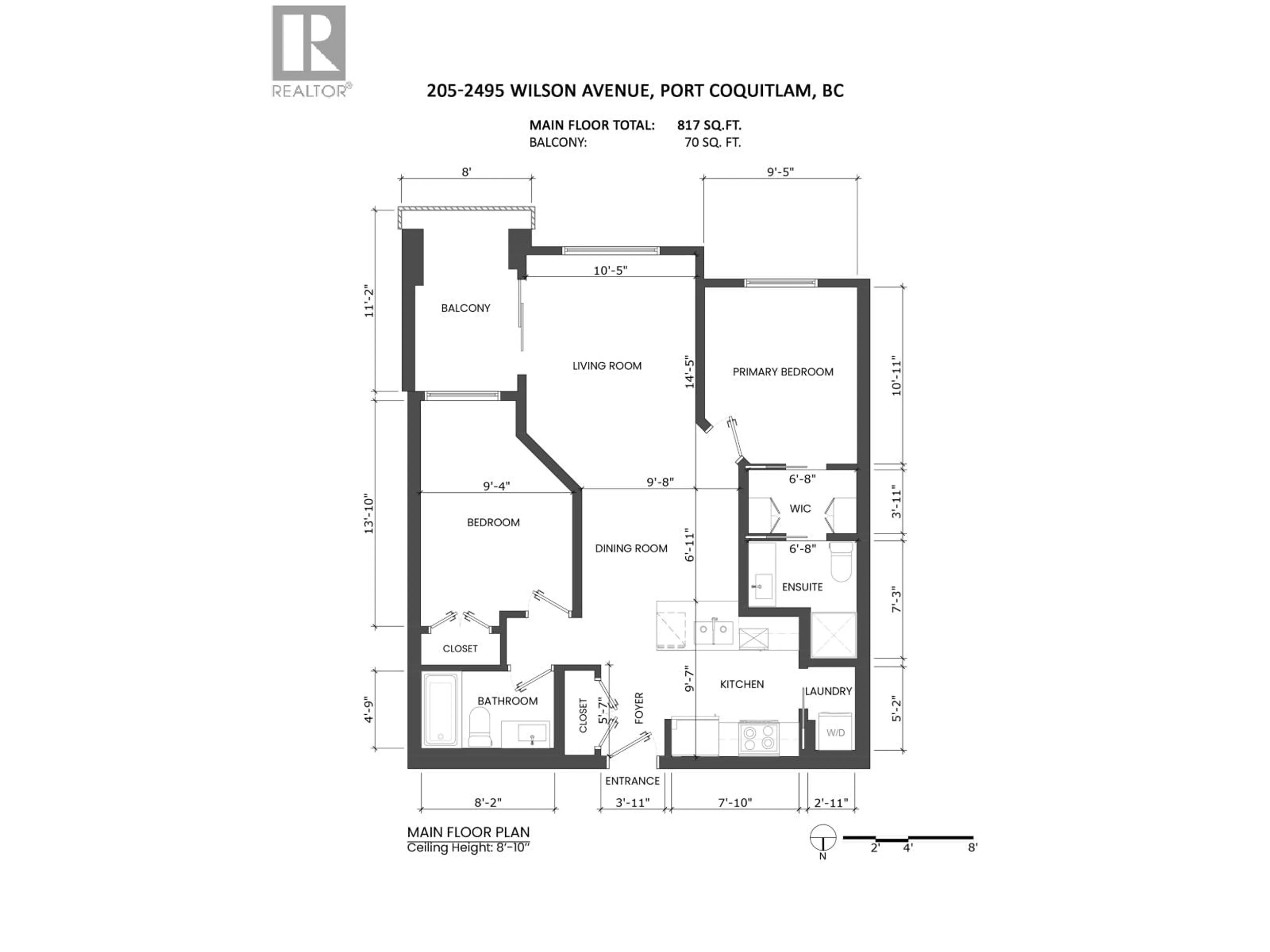 Floor plan for 205 - 2495 WILSON AVENUE, Port Coquitlam British Columbia V3C0E4