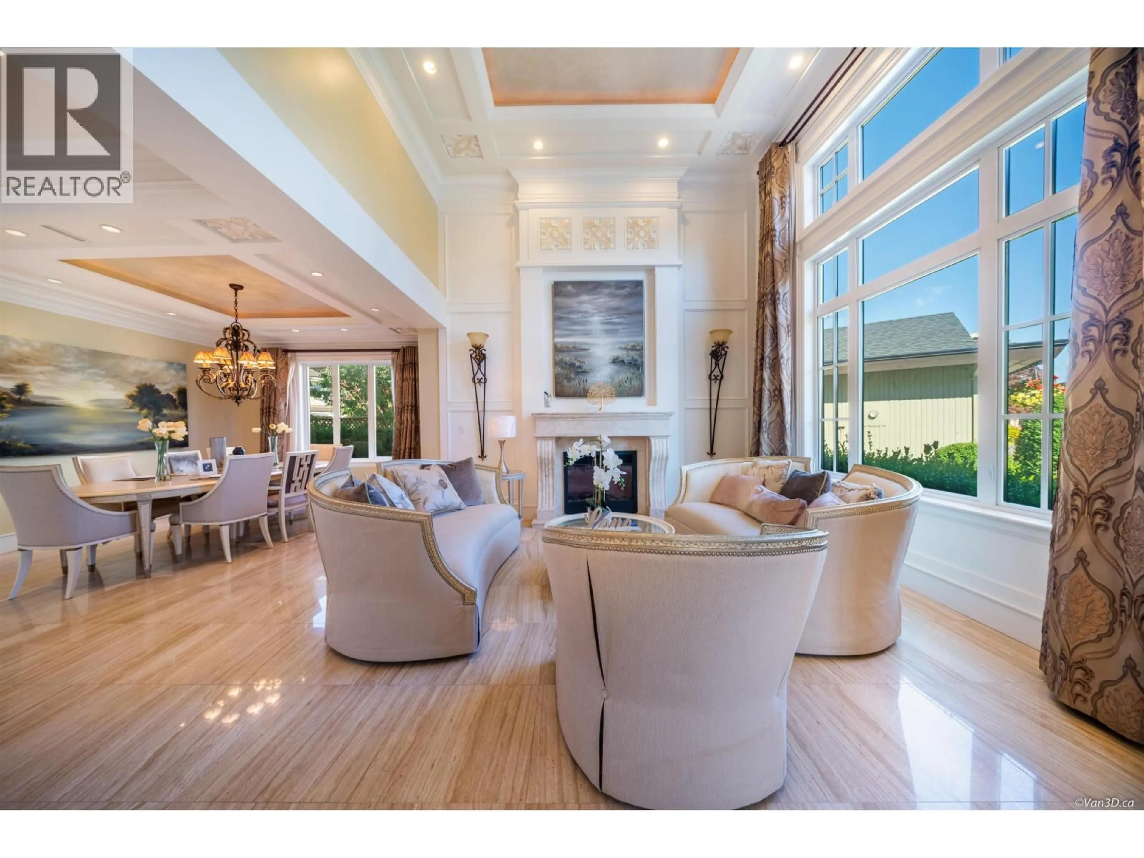 Living room with furniture, ceramic/tile floor for 7591 BARKERVILLE COURT, Richmond British Columbia V7A1K8
