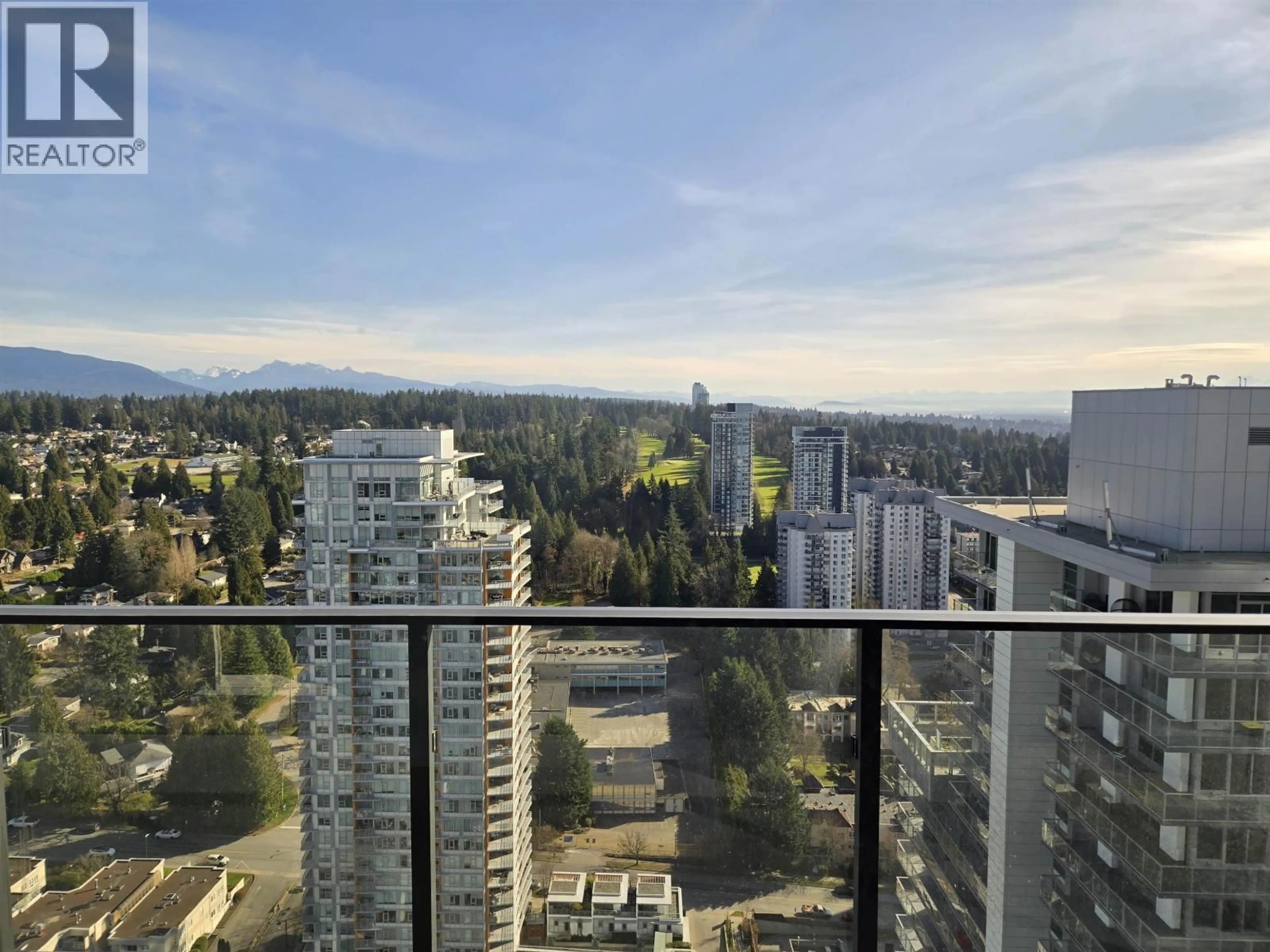 A pic from outside/outdoor area/front of a property/back of a property/a pic from drone, city buildings view from balcony for 3402 - 3809 EVERGREEN PLACE, Burnaby British Columbia V3J0M1
