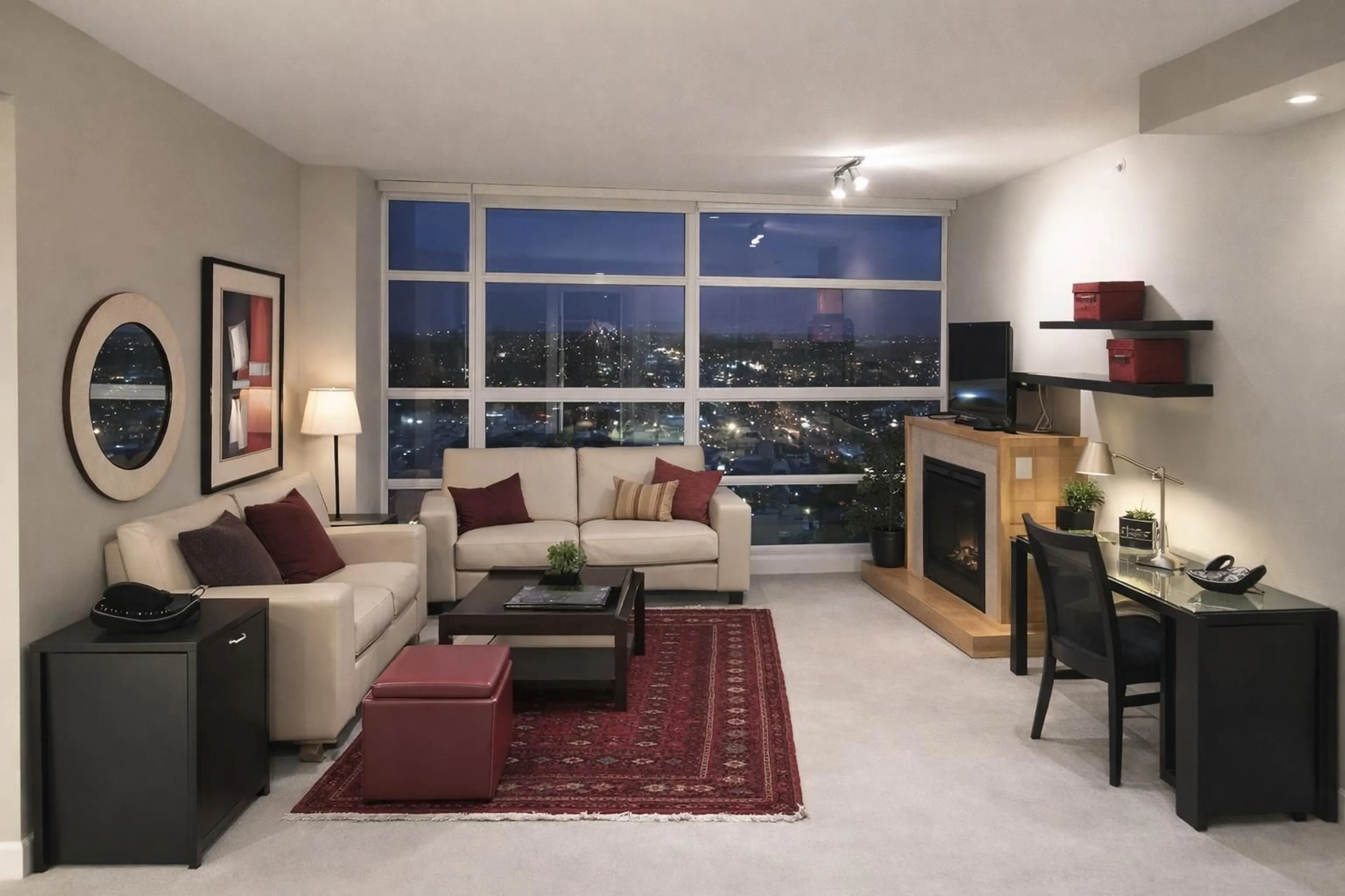 Living room with furniture, carpet floor for 1705 - 15152 RUSSELL AVENUE, White Rock British Columbia V4B0A3