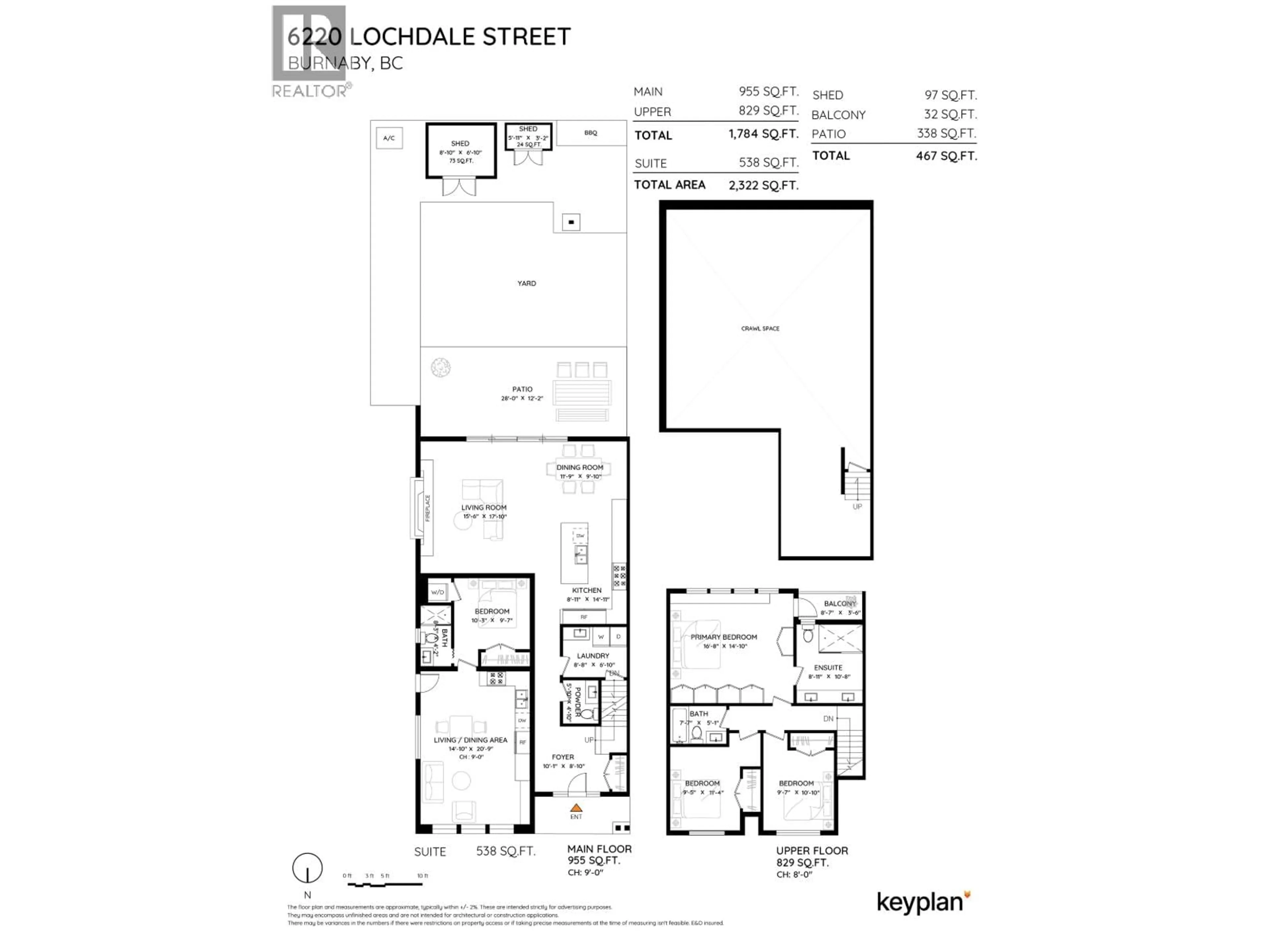 Floor plan for 6220 LOCHDALE STREET, Burnaby British Columbia V5B2M5