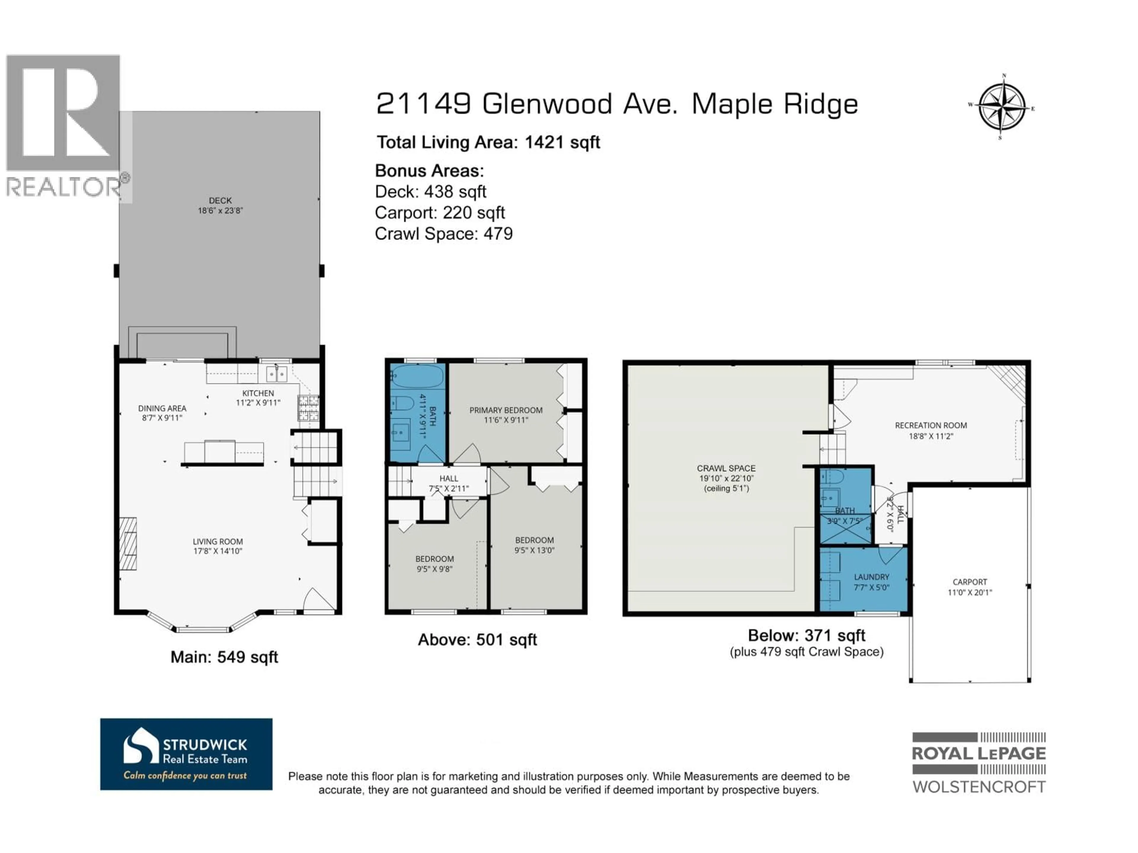 Floor plan for 21149 GLENWOOD AVENUE, Maple Ridge British Columbia V2X8L1