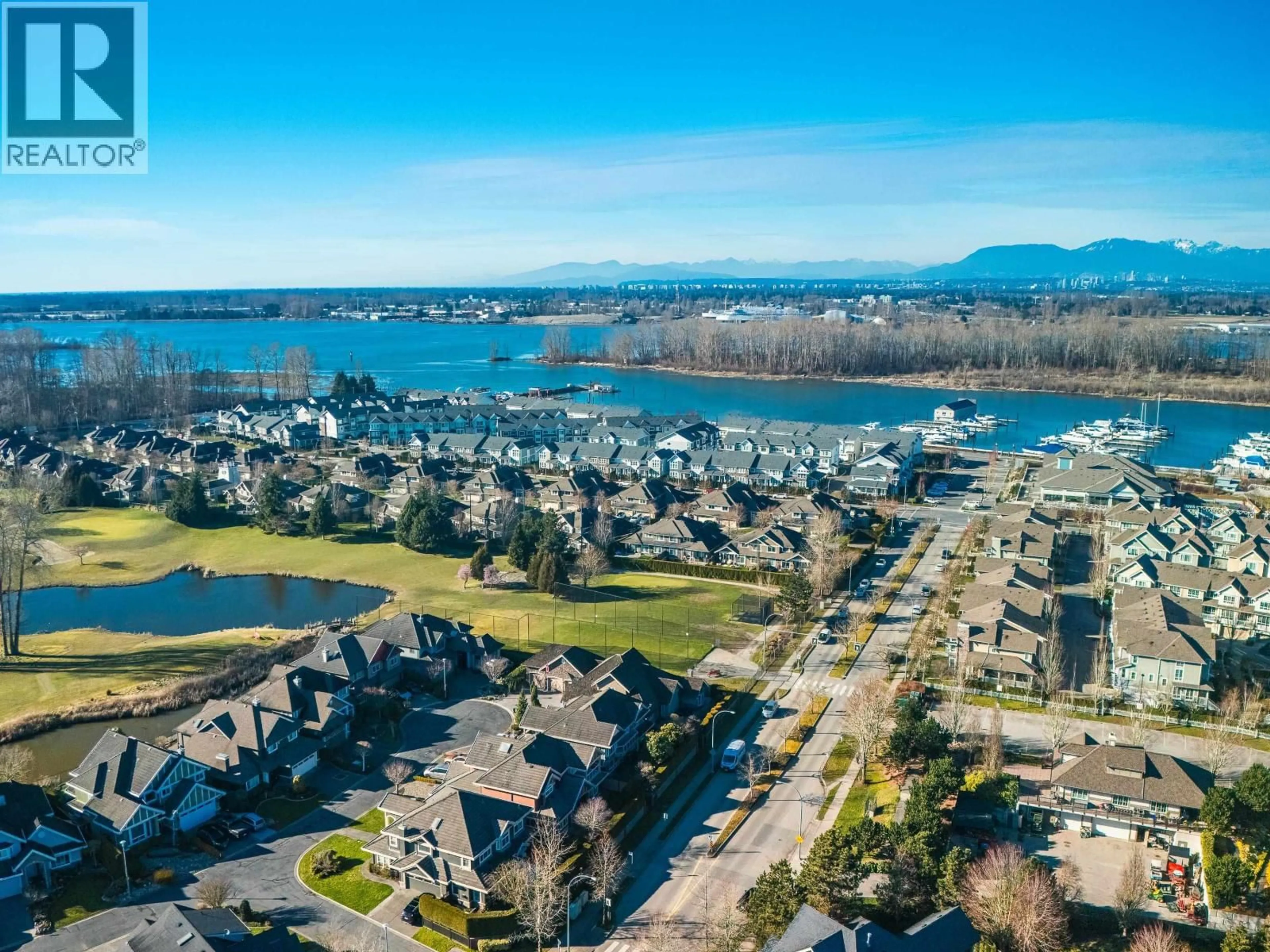 A pic from outside/outdoor area/front of a property/back of a property/a pic from drone, water/lake/river/ocean view for 5830 FAIR WYND, Delta British Columbia V4K5H1