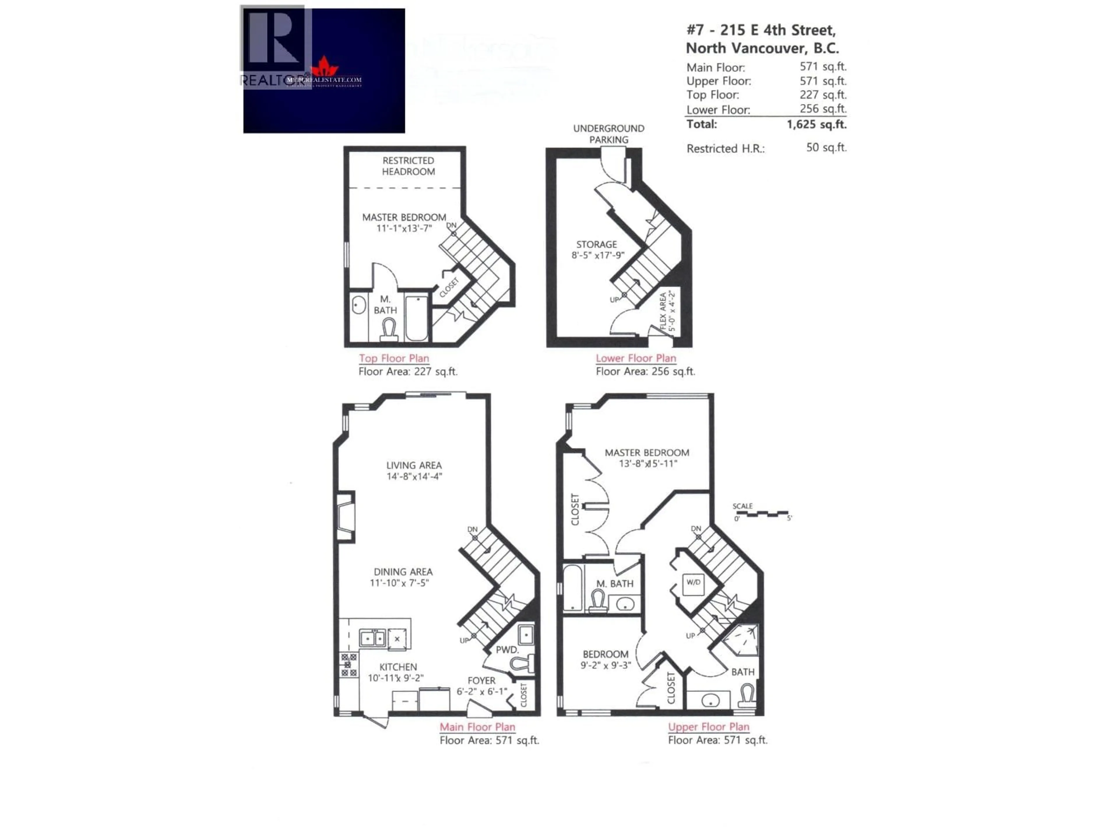 Floor plan for 7 - 215 4TH STREET, North Vancouver British Columbia V7L1J1