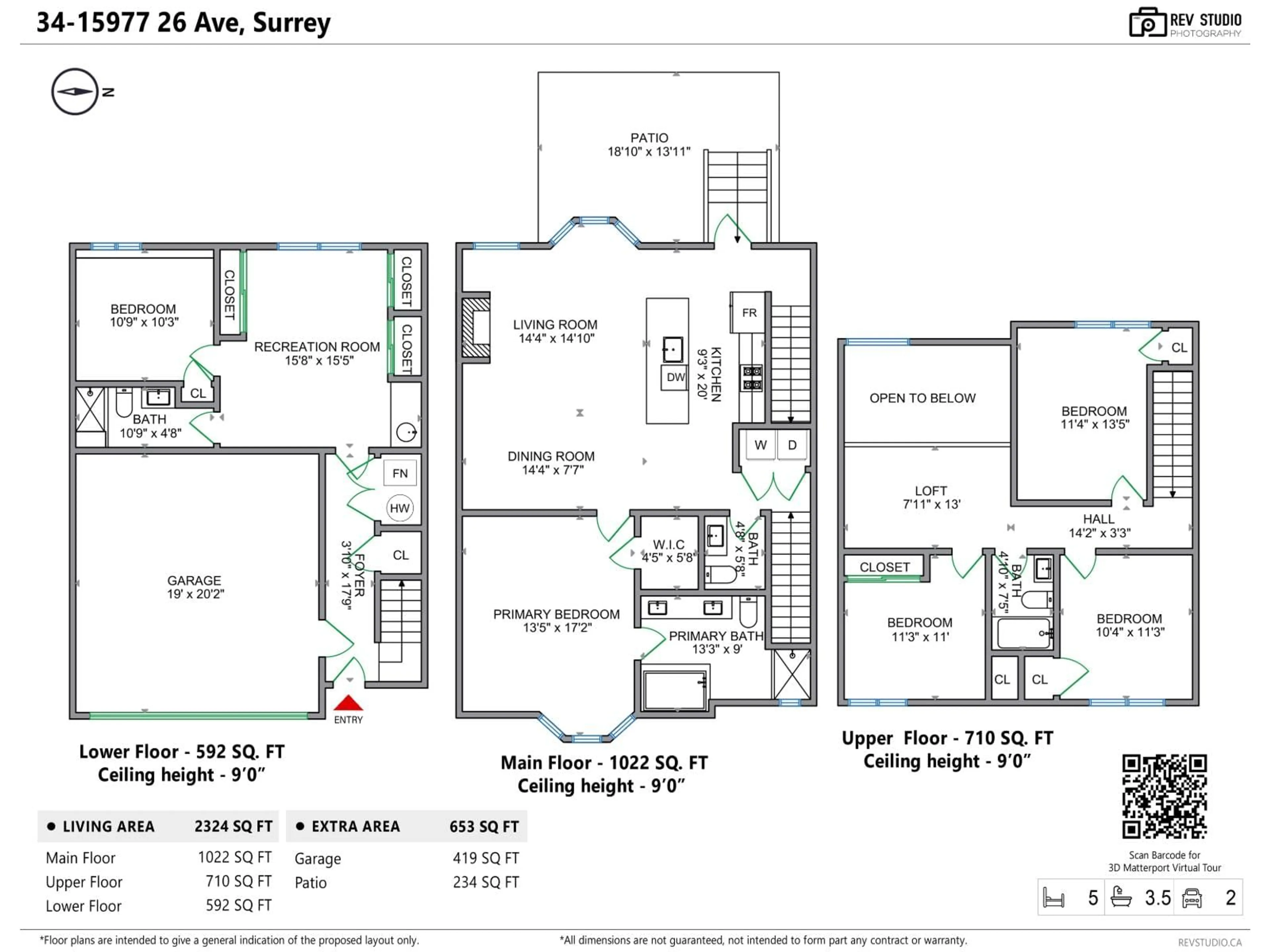 Floor plan for 34 - 15977 26 AVENUE, Surrey British Columbia V3Z2W7